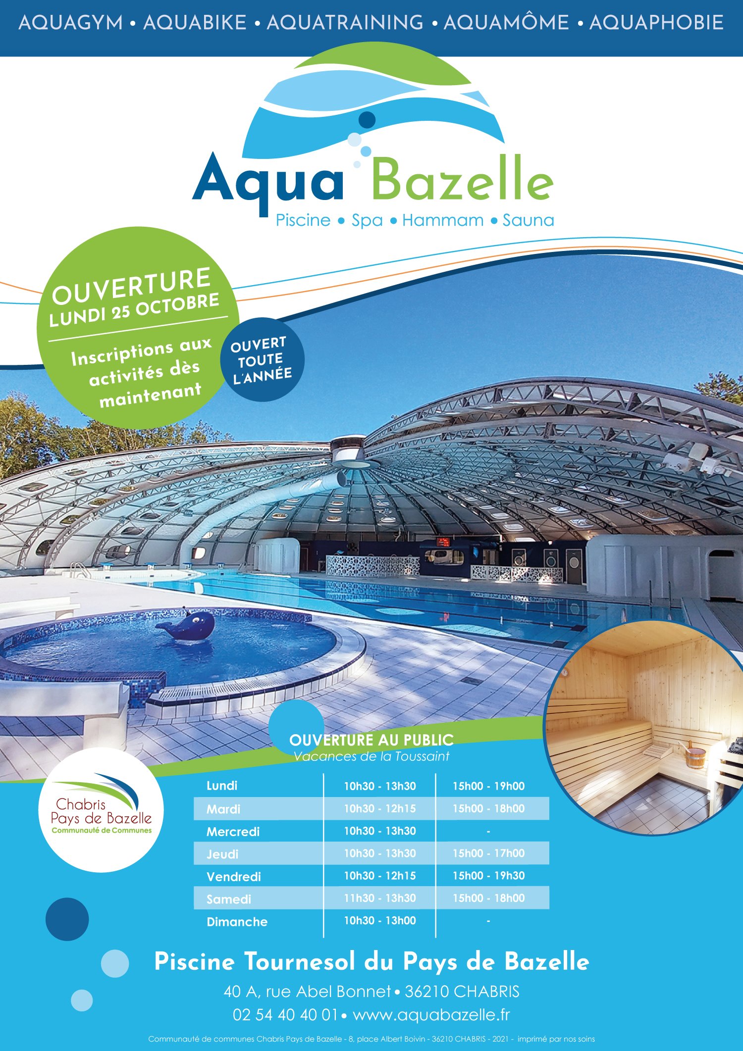 Ouverture de la piscine AQUABAZELLE