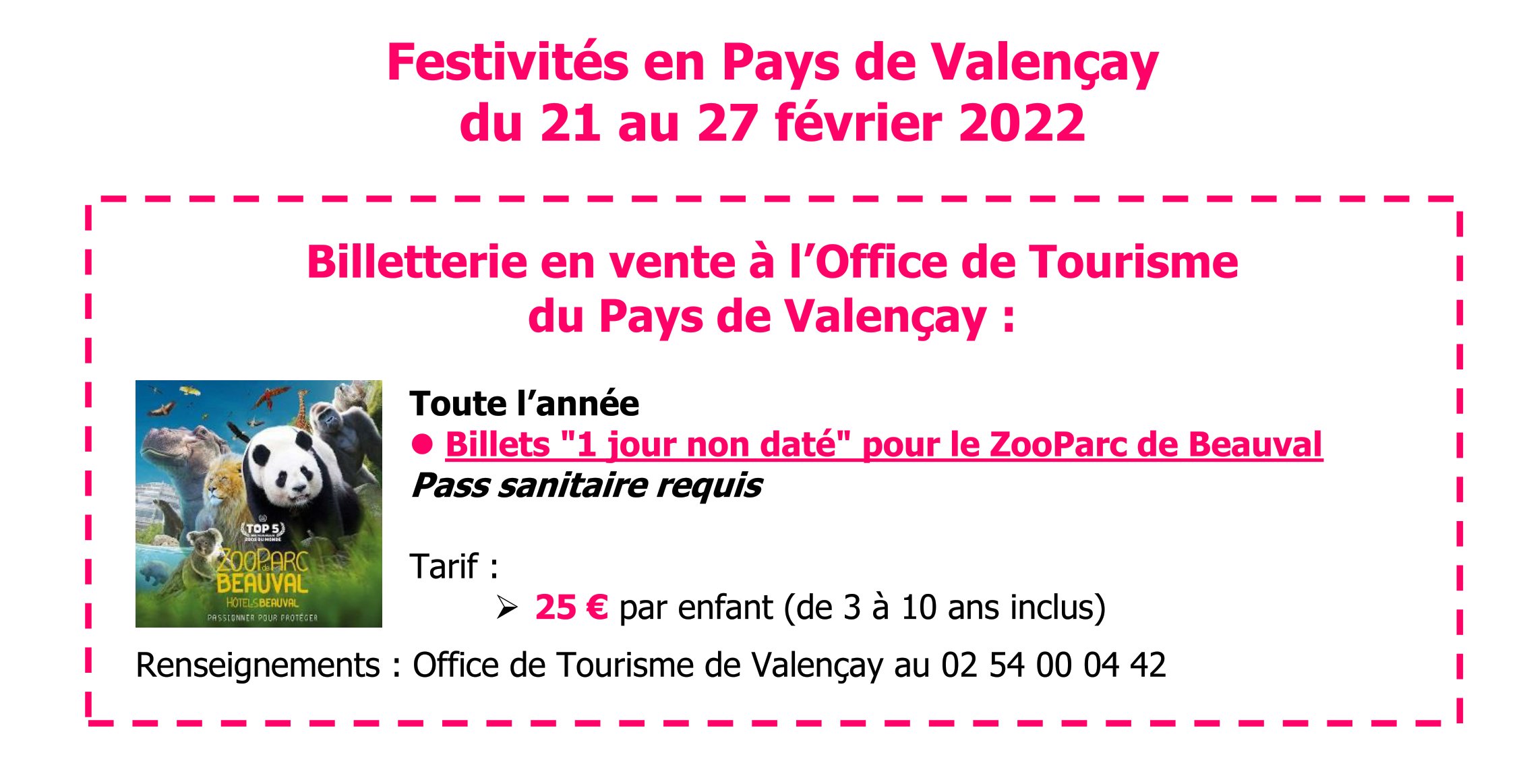 Festivités en pays de Valençay à compter du 21 au 27 février