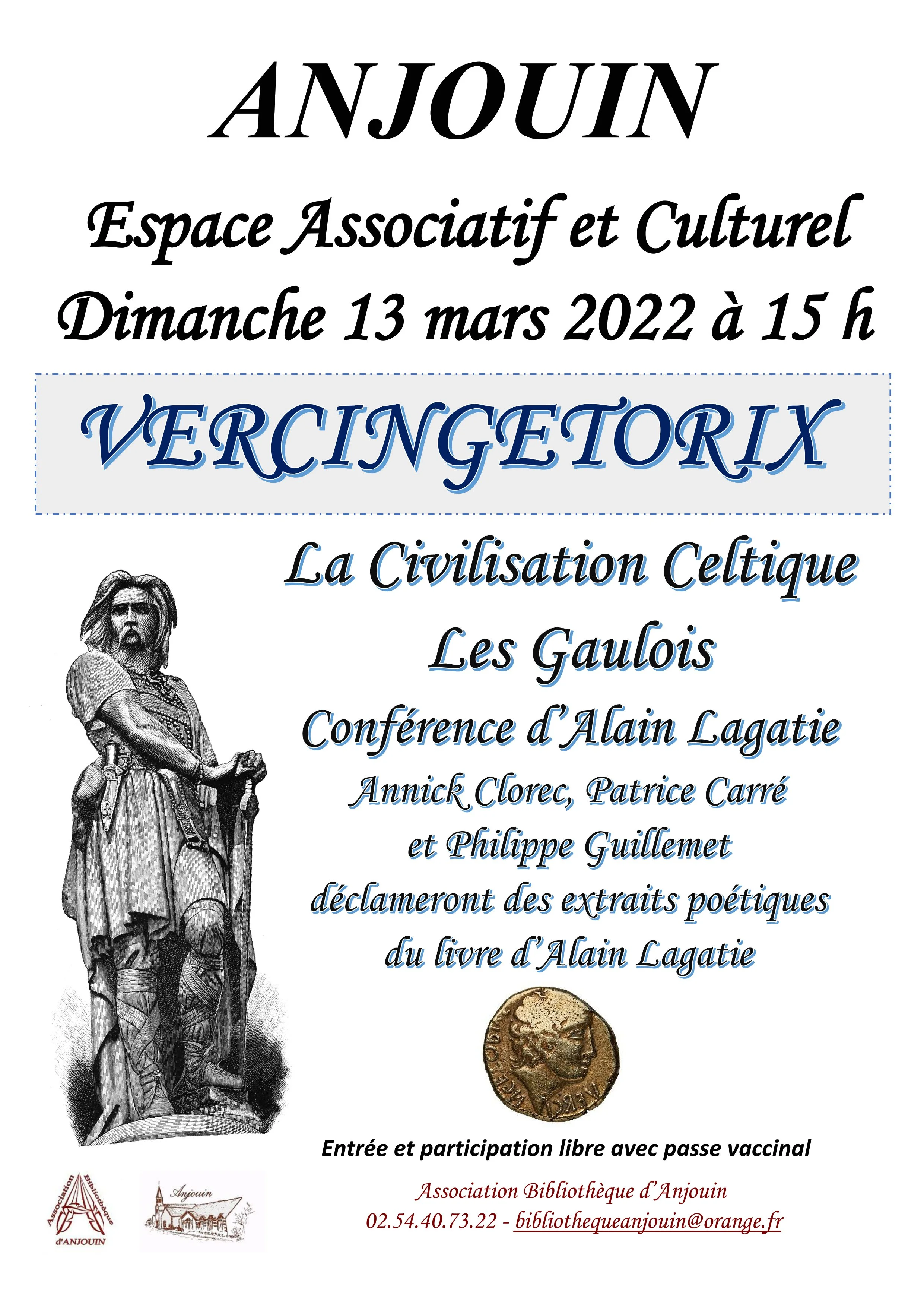 Conférence de Monsieur Alain LAGATIE sur le thème : Vercingétorix