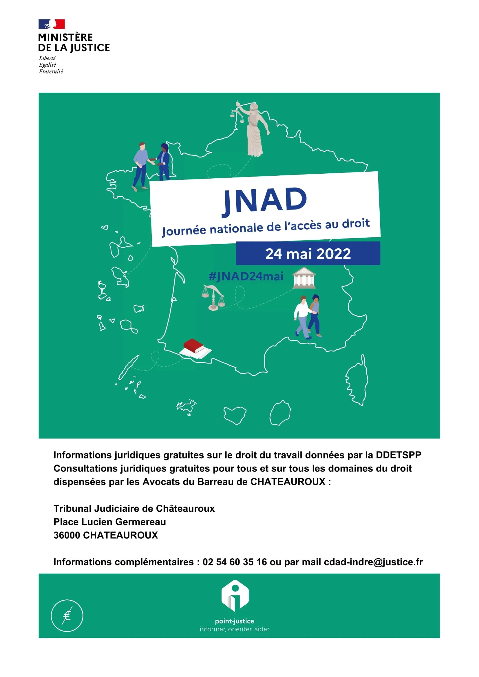 JNAD Journée nationale de l'accès au Droit le 24 05 2022 à Châteauroux