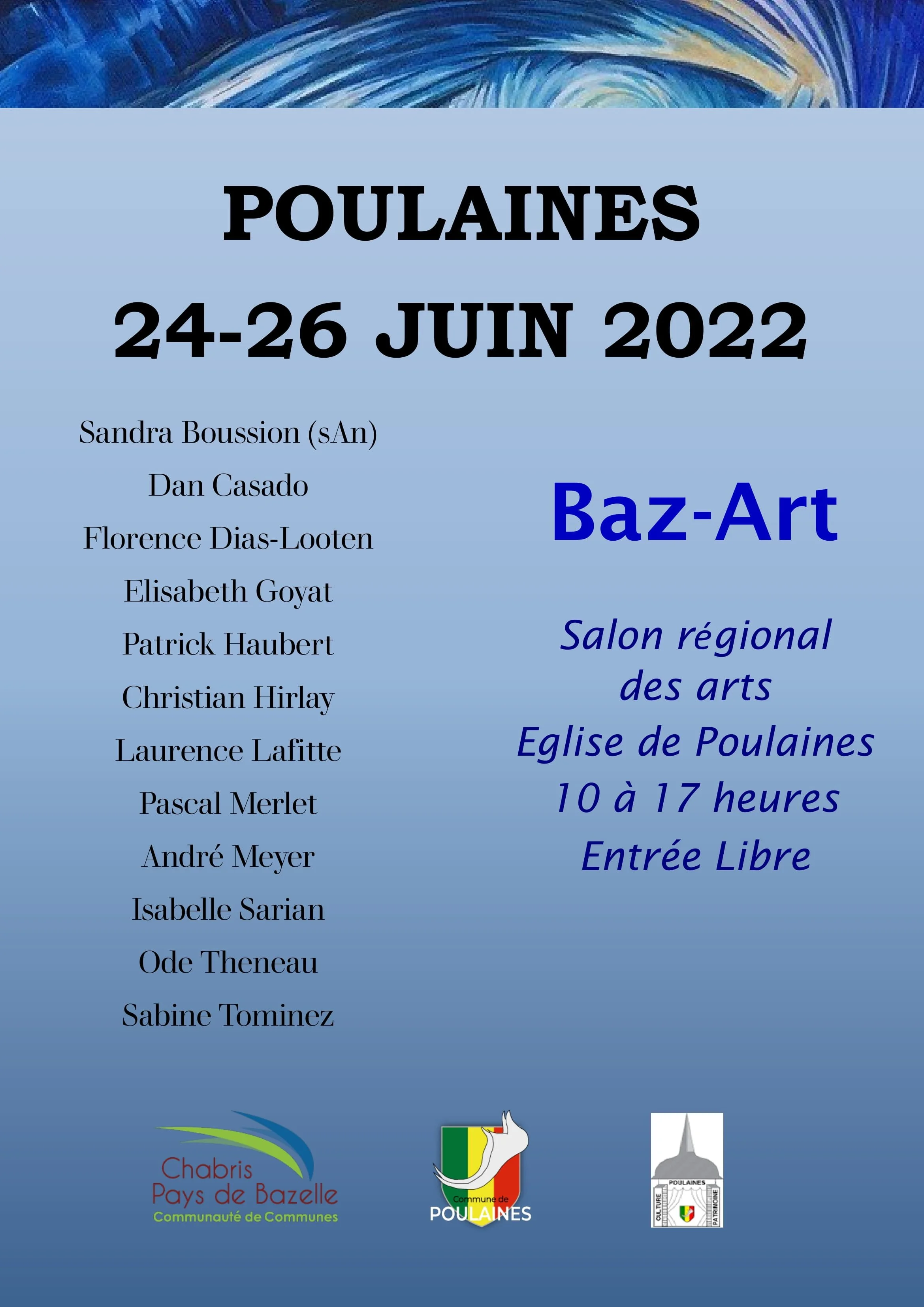 Exposition Baz-Art à Poulaines du 24 au 26 juin 2022