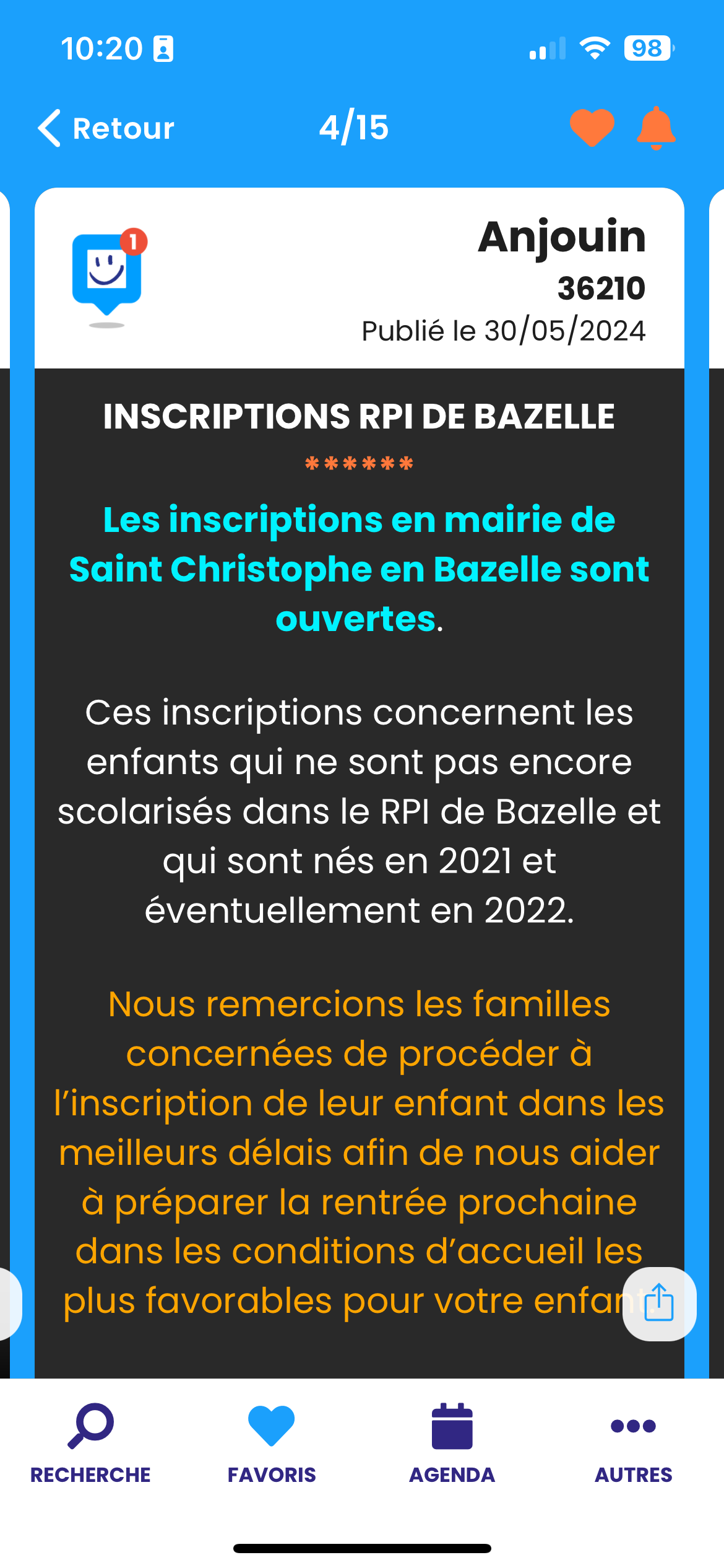 Inscription RPI de Bazelle pour la rentrée 2024-2025