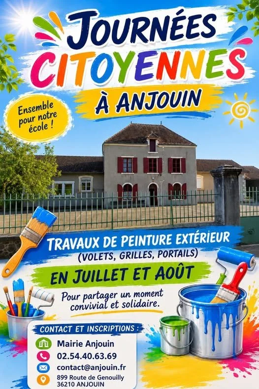 Journées Citoyennes  en Juillet et Aout à ANJOUIN