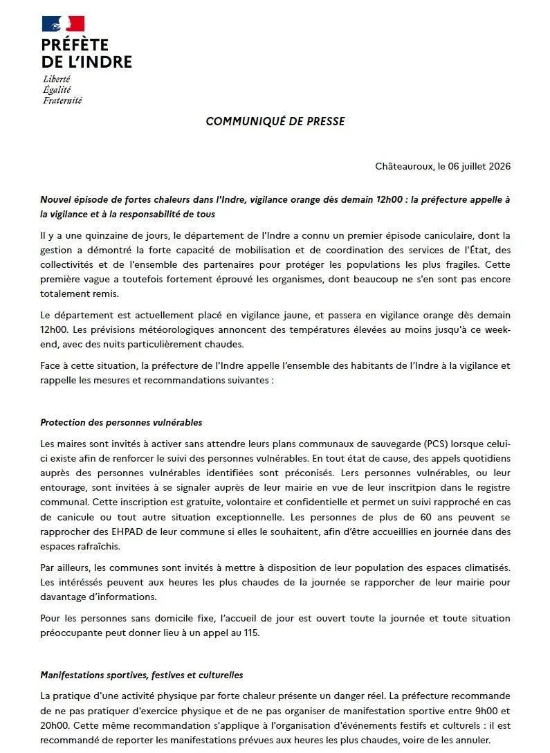Vigilance canicule