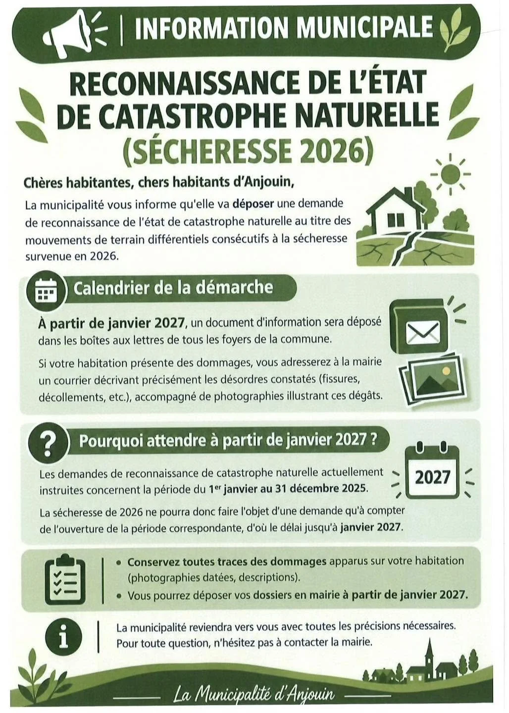 Sécheresse 2026