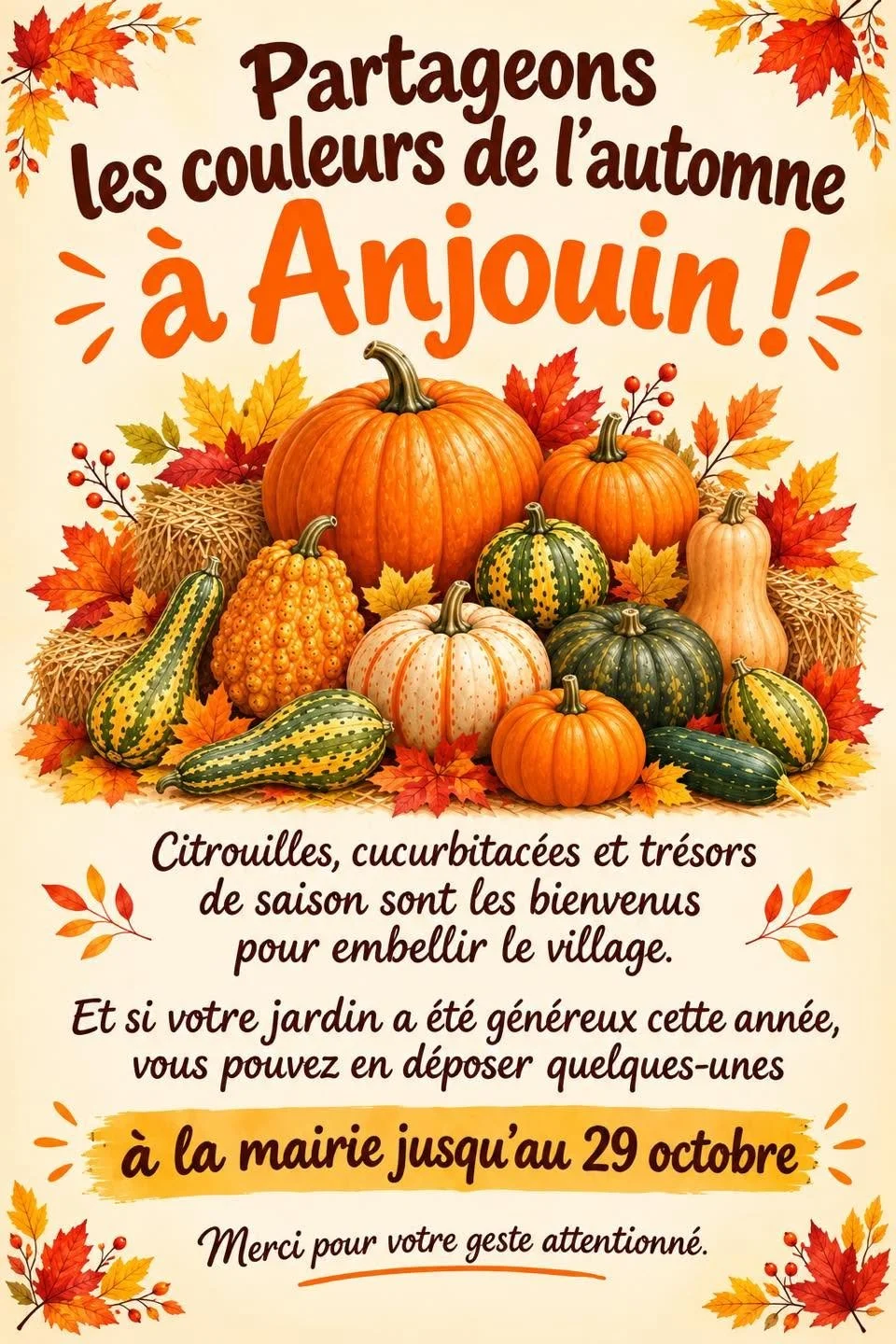 Partageons les couleurs de l'automne à Anjouin