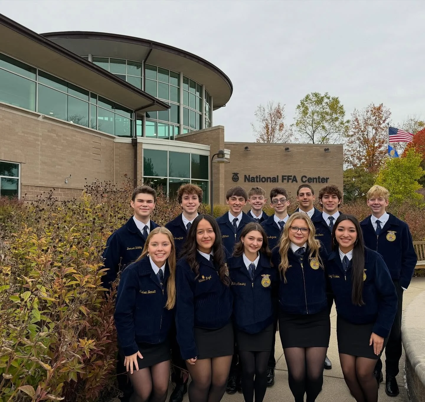 Today this group of 13 Peotone FFA members experienced their first day at National FFA Convention in Indianapolis! We started the day with a tour of the National FFA Center before heading to the expo where they were able to explore colleges and caree