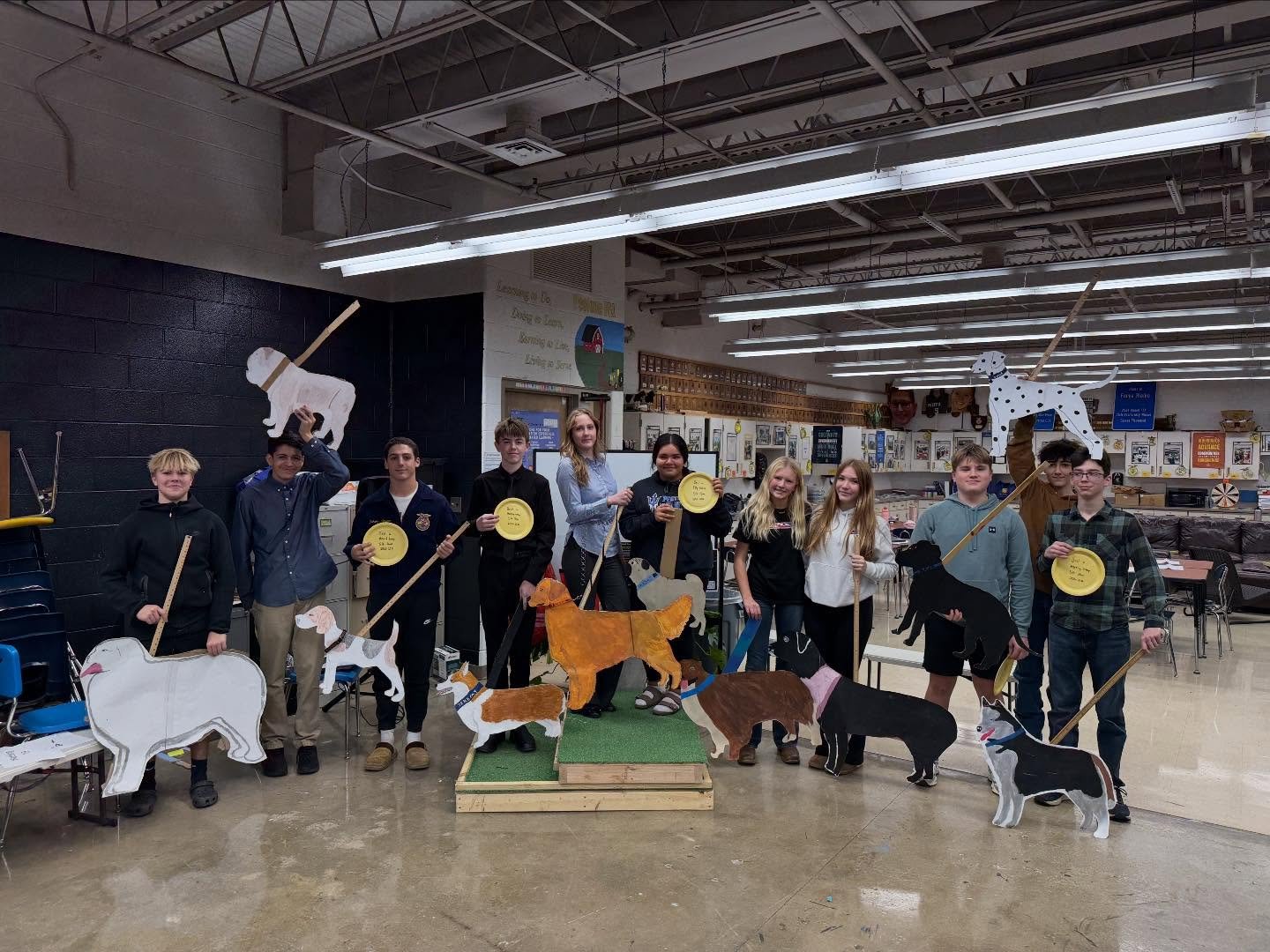 Our 4th Annual Intro to Ag Dog Show took place today! 

Students in each class had to research the 7 different groups of dogs and pick a breed of a dog in one of those groups. They had to research and make a to scale model of the dog breed while rese