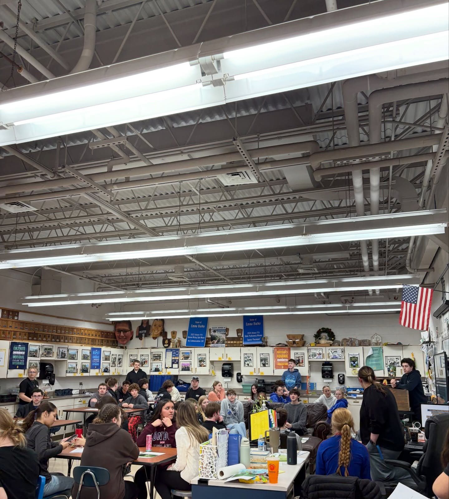 Today, March 18th, was our March chapter meeting 

☘️ We had 65 members join us today 

☘️ Our CDE spotlight this month was Horticulture (coming up in April) where we had members identify different plant pests

☘️ Our SAE spotlights were Lindsay Vill