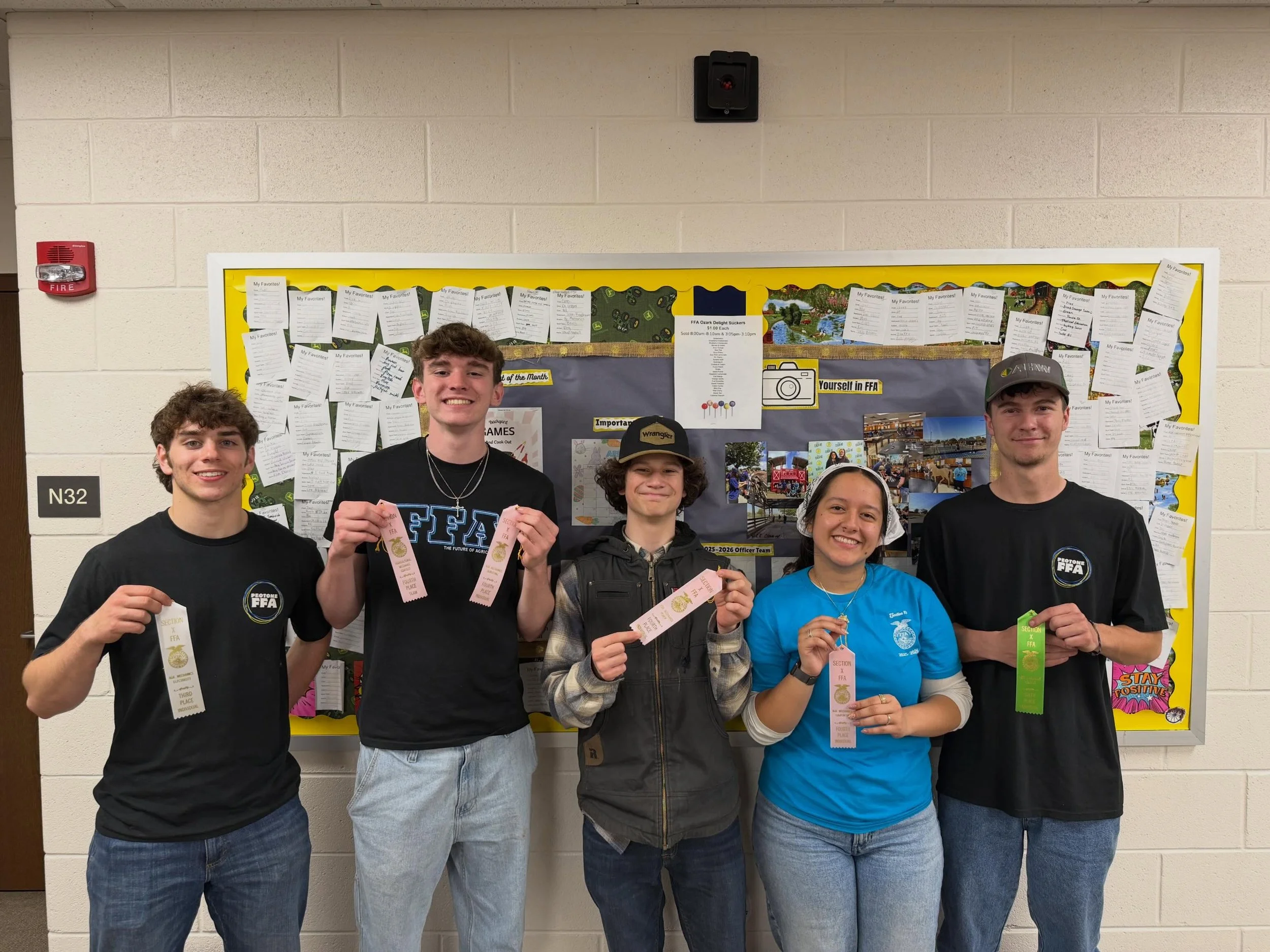 Last week our Ag Mechanics team competed at the Section 10 contest at Manteno High School, placing 4th! These 5 each competed in individual areas.

🔌Kolten Koehn in Electricity
📏Adam Murray in Surveying
🔧Jackson Vallos in Ag Power &amp; Engines
🪚