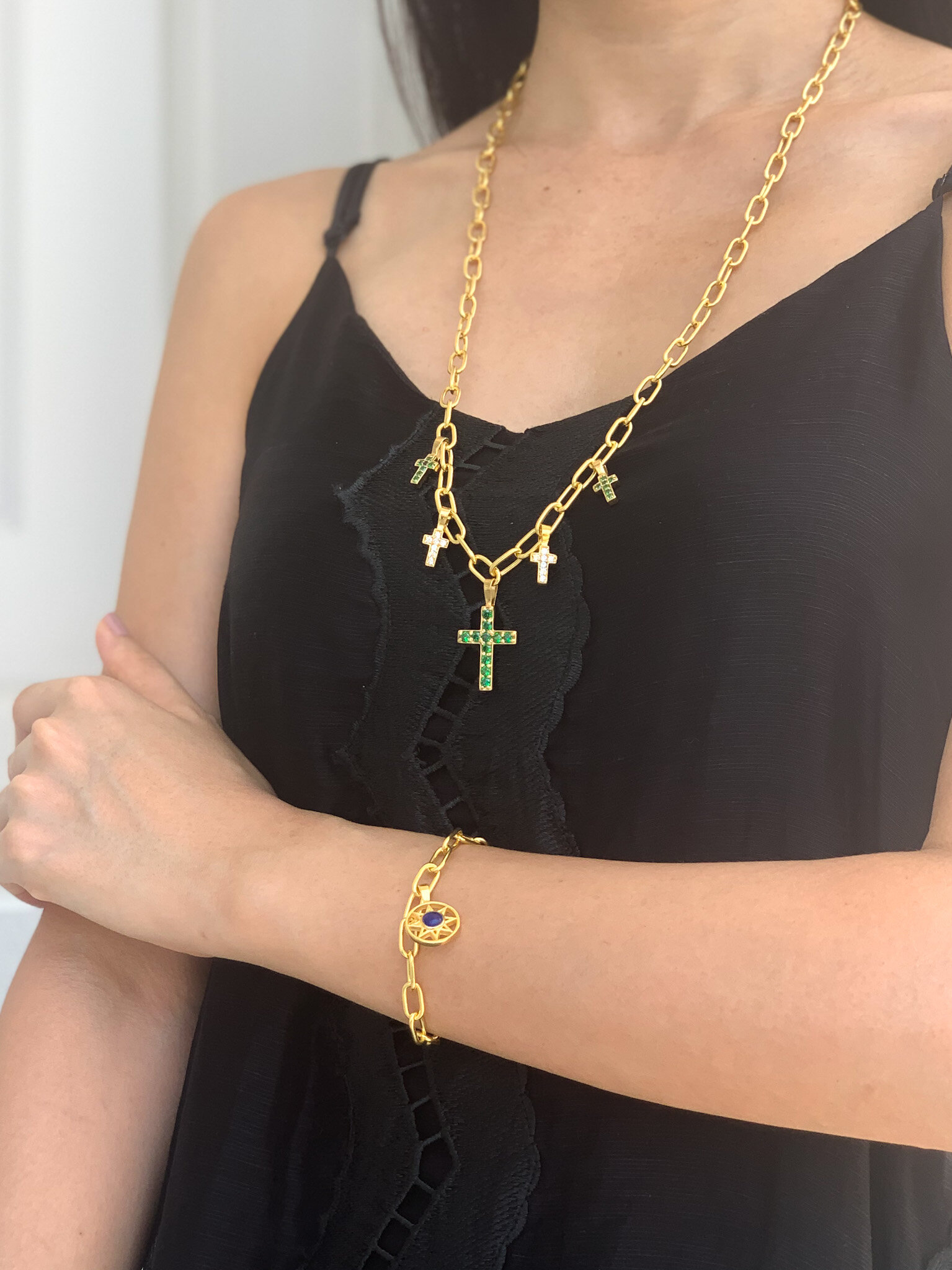 large cross charm green.jpeg