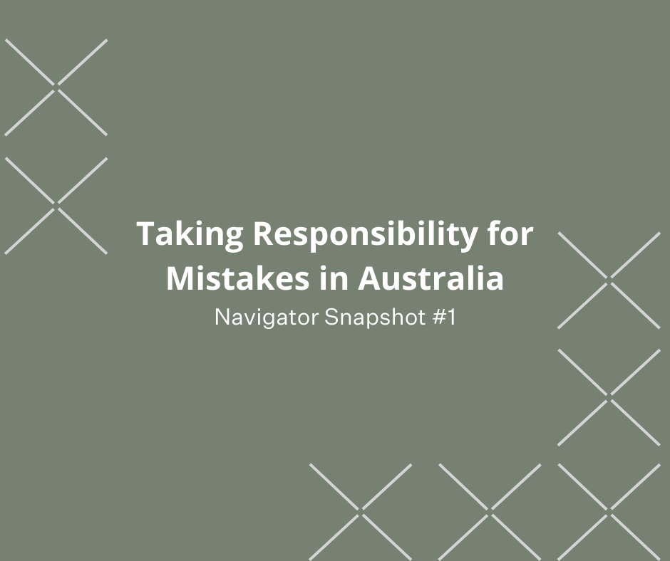 Taking Responsibility for Mistakes in Australia