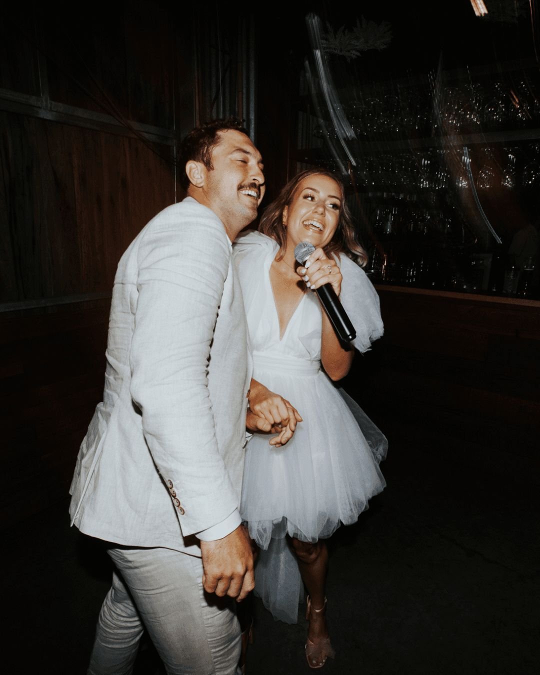 &quot;Strike a chord, sing a song 🎶✨ &ndash; Ruby and Adam bringing their own soundtrack to love! Witnessing these two serenade their guests was like watching a live romance unfold. Their melody? Pure joy. Their lyrics? All heart. 🎤💑 #CoupleGoals 