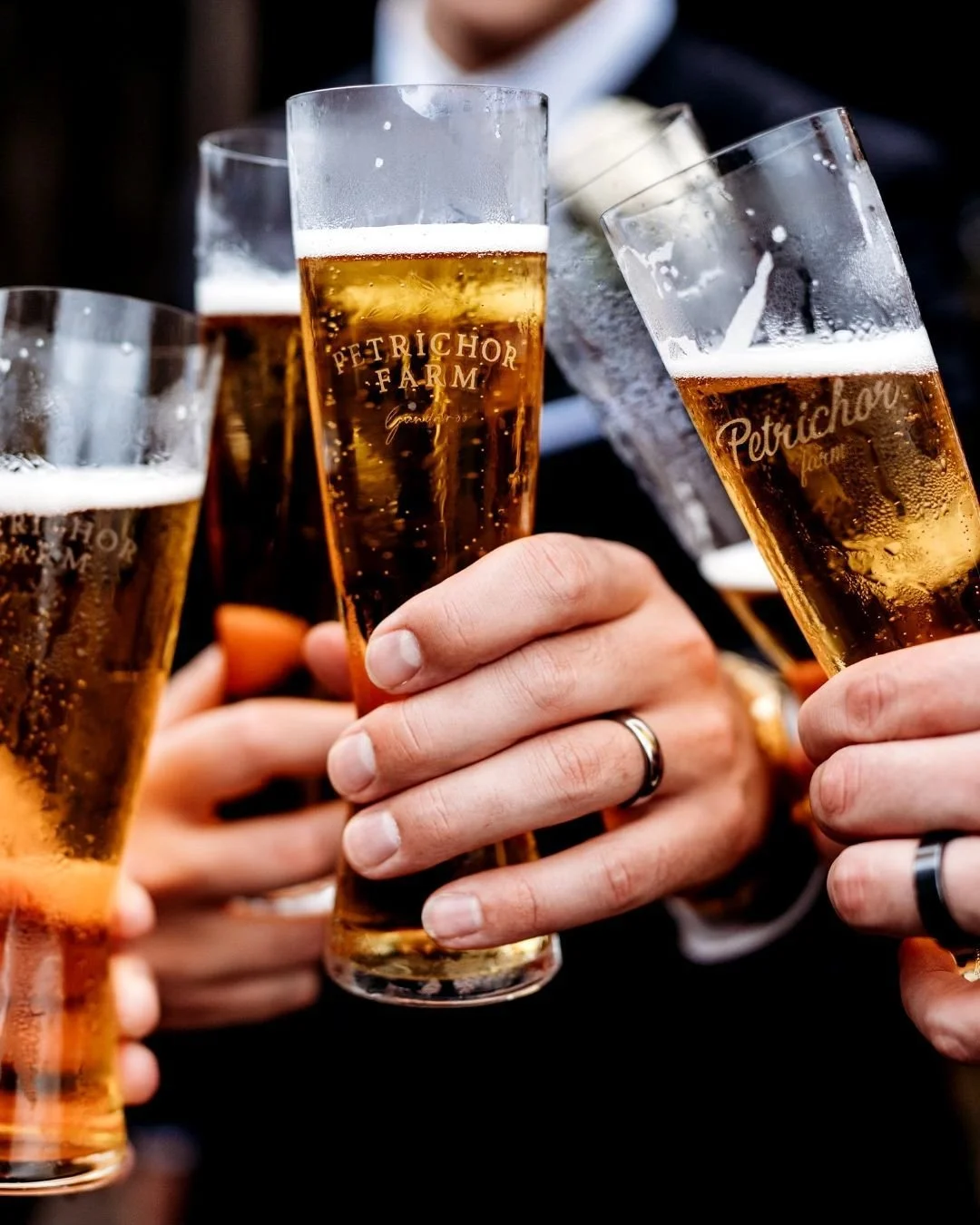 🍻 Meet Shearers Lager, brewed just for us.
Because let&rsquo;s be honest, a proper country wedding deserves a proper country beer.
Shearers Lager is our very own brew, crafted especially for Petrichor, crisp, easy-drinking, and dangerously good on a