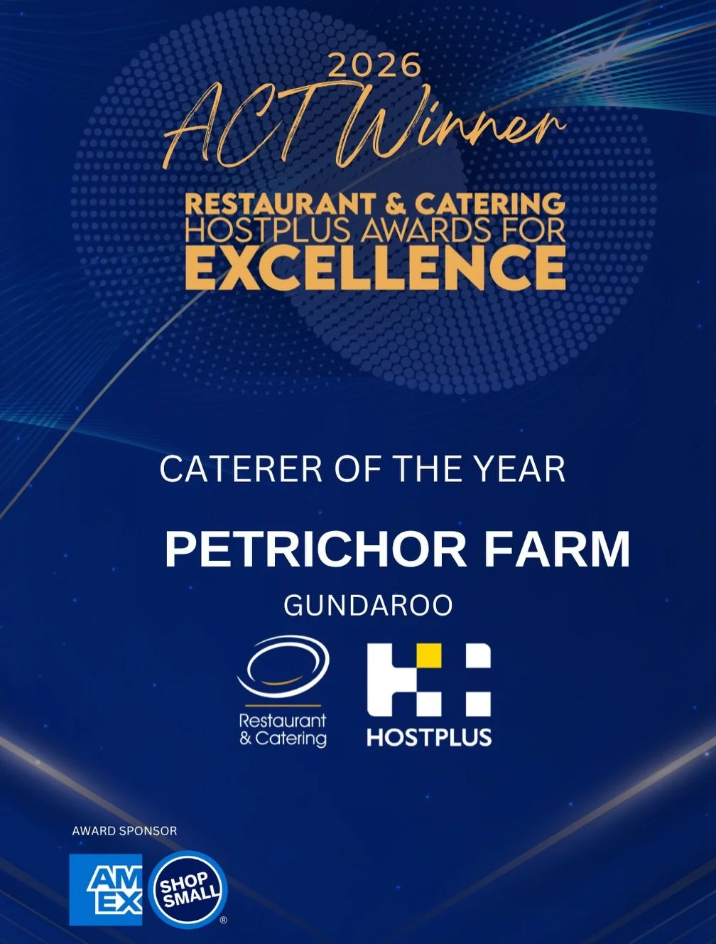 We&rsquo;re incredibly proud to share that Petrichor Farm has been named ACT Wedding Caterer of the Year AND Overall Caterer of the Year at the Restaurant &amp; Catering Awards. 🏆

What makes this one particularly special is how it&rsquo;s judged.

