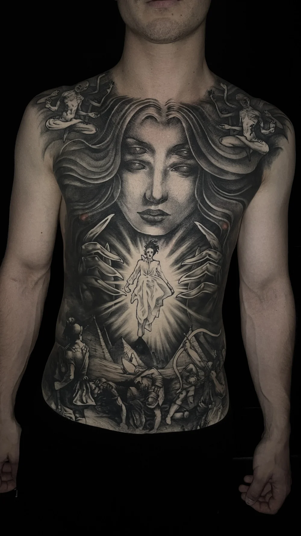 Black and grey tattoo by Cody Wilson