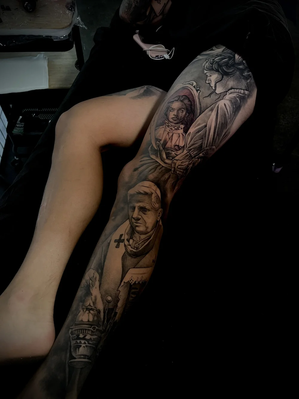Black and grey tattoo by Cody Wilson