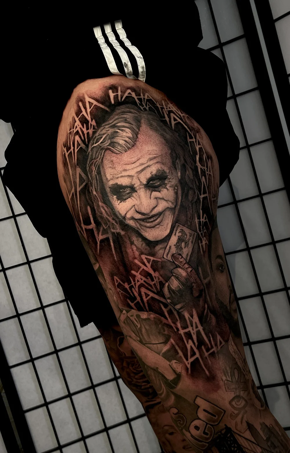Black and grey tattoo by Cody Wilson
