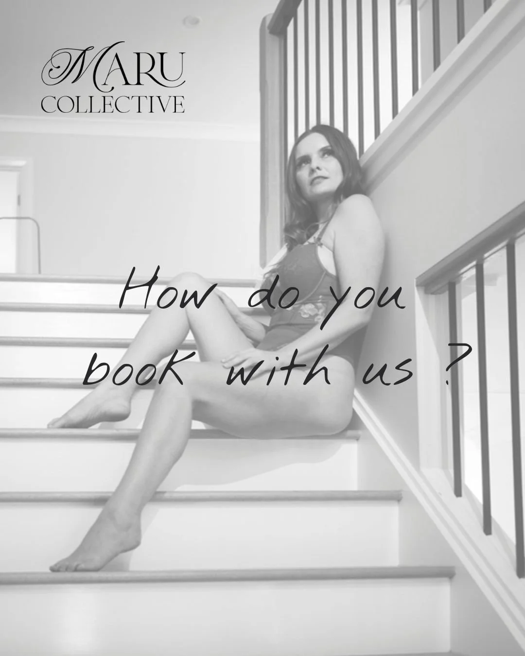 If you&rsquo;re ready to begin your self empowerment journey, booking a shoot with Maru Collective is simple and relaxed. Here&rsquo;s how it works:

1. Visit our Contact Page and reach out through the contact form or by email - www.marucollective.co