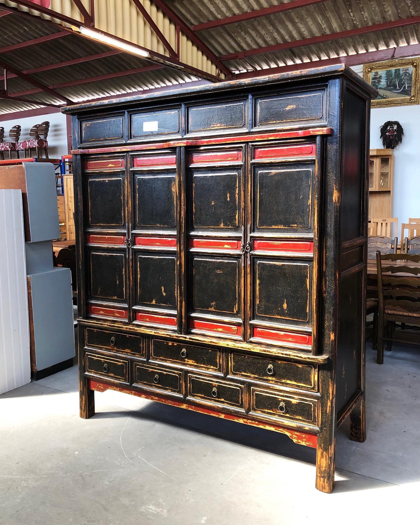 A beautiful Chinese Lacquer Cabinet. The perfect centerpiece for a bedroom or living room.

Price: R16 500

Width: 1660mm
Depth: 660mm
Height: 2000mm

Stop by for a browse &amp; a coffee, we&rsquo;re open Mon - Fri, 9am - 5pm and Saturdays from 9am -