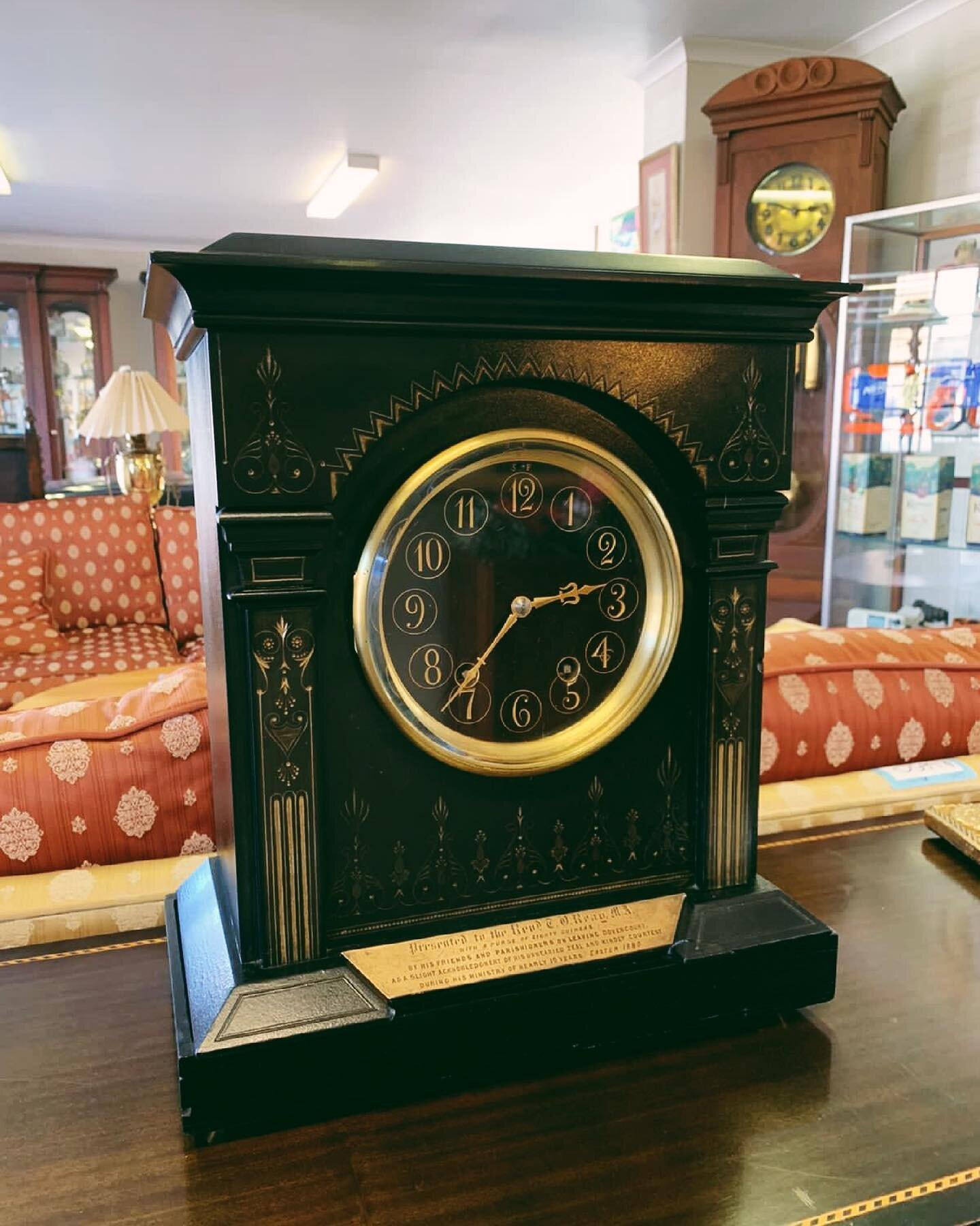 Beautifully crafted Mantle, Grandfather &amp; Grandmother Clocks. A stand-out showpiece for the lounge, dining room, hallway or bedroom. Giving a lovely homely feeling with their timely chimes.

Black Marble-cased Mantle Clock with Brass Finish. Made