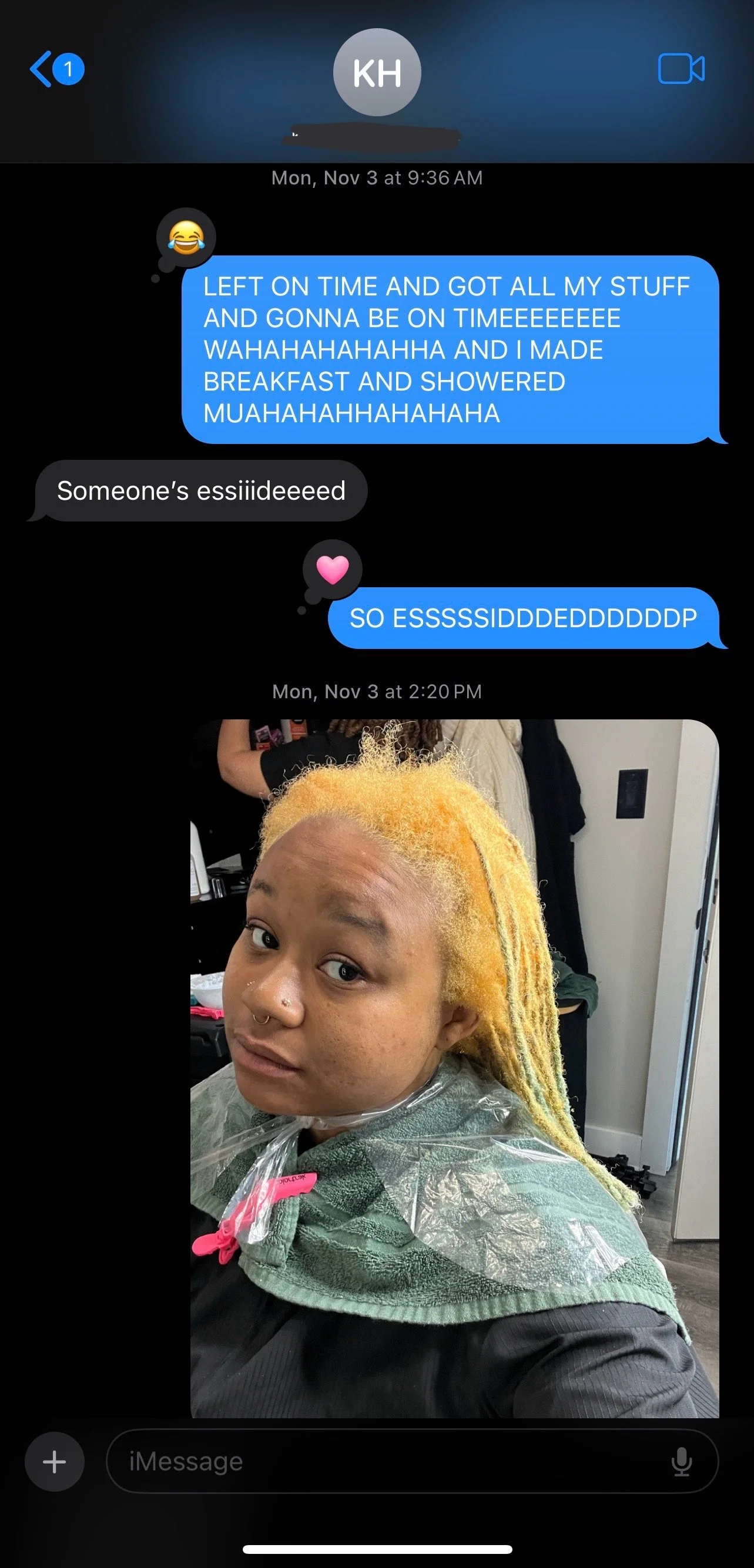 17a. talking to a friend and showing more of the mint color