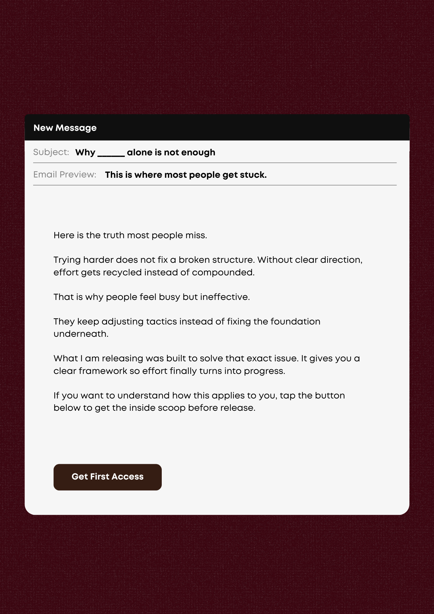Prelaunch: The Real Problem