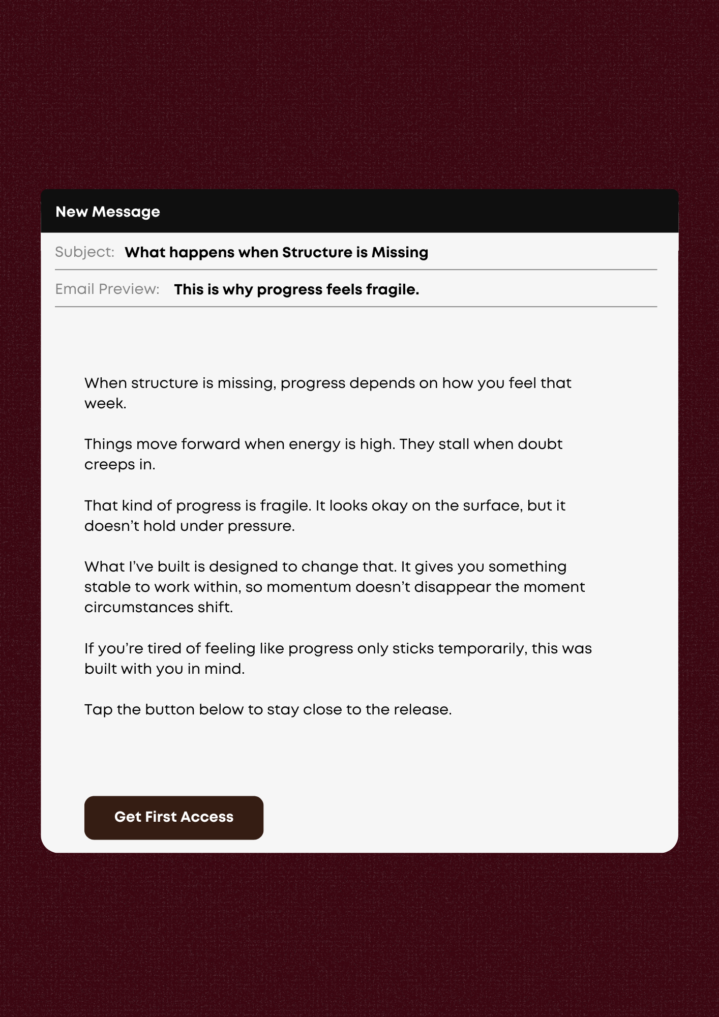 Prelaunch: What happens when Structure is Missing