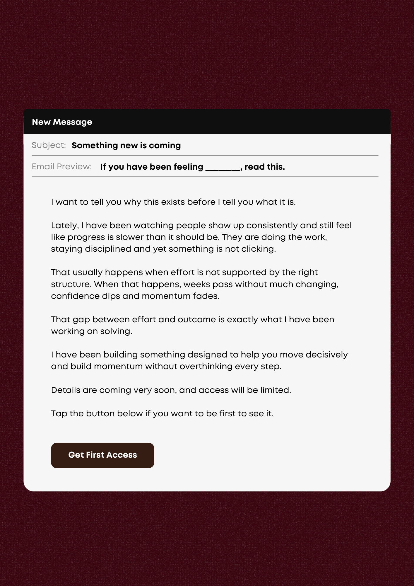 Prelaunch: Something New is Coming