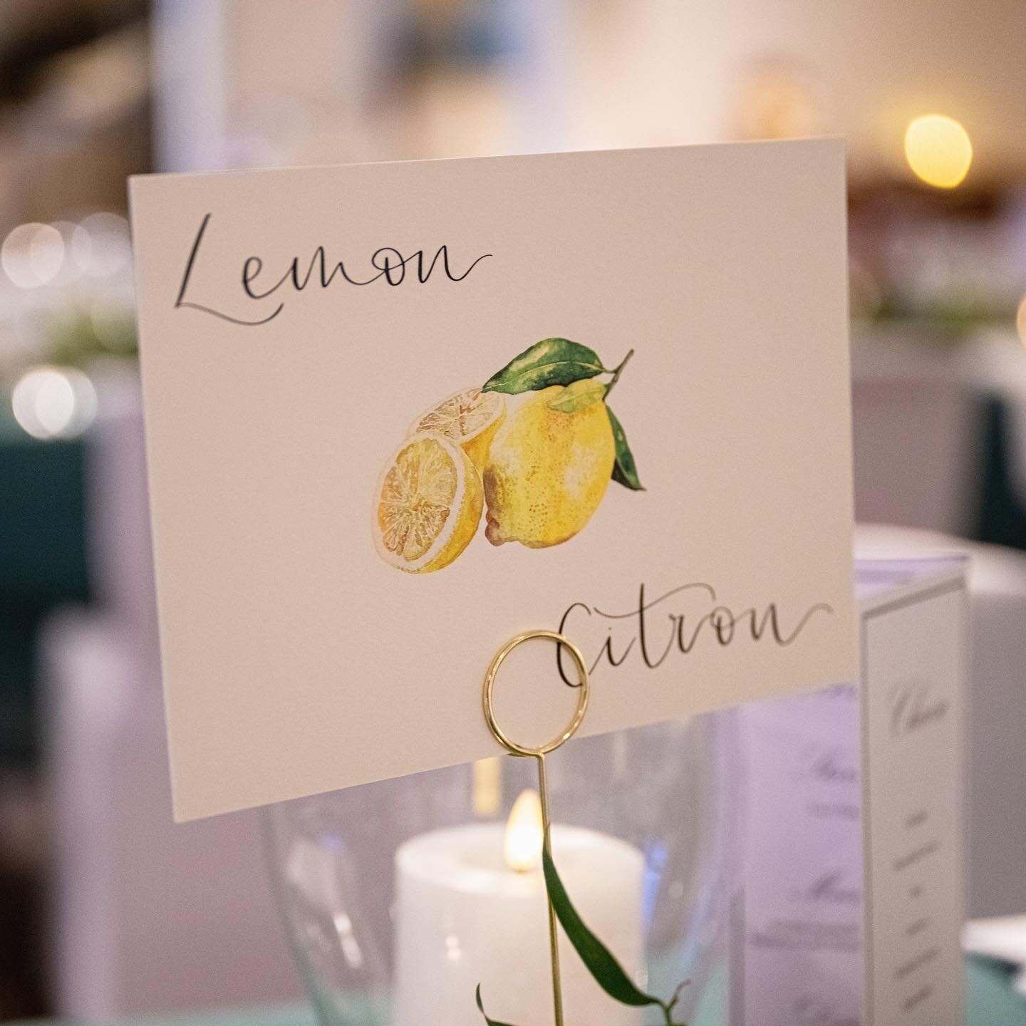 T A B L E  N A M E S 🍋 loved making these English/Swedish table names for the most incredible autumn wedding in Stockholm last year. Beautifully illustrated yet again by the amazing @theputneypainter 
&bull;
&bull;
&bull;
#weddingstationer #weddings