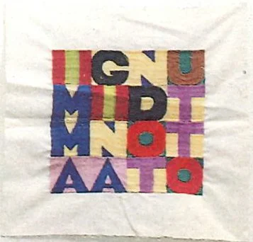   Cat. n. 1170  
Immaginando tutto, 1979, ricamo su tessuto, 24 x 24 x 3 cm  