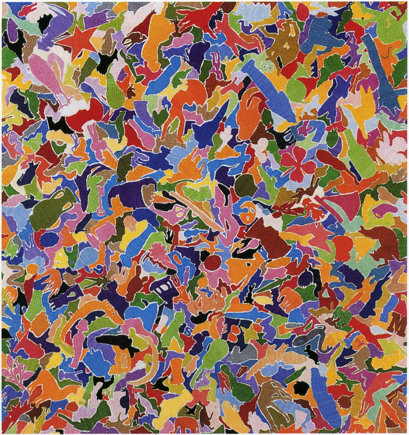 Tutto, 1988, ricamo su tessuto, 104,5 x 97 cm. Monaco, Sammlung Goetz