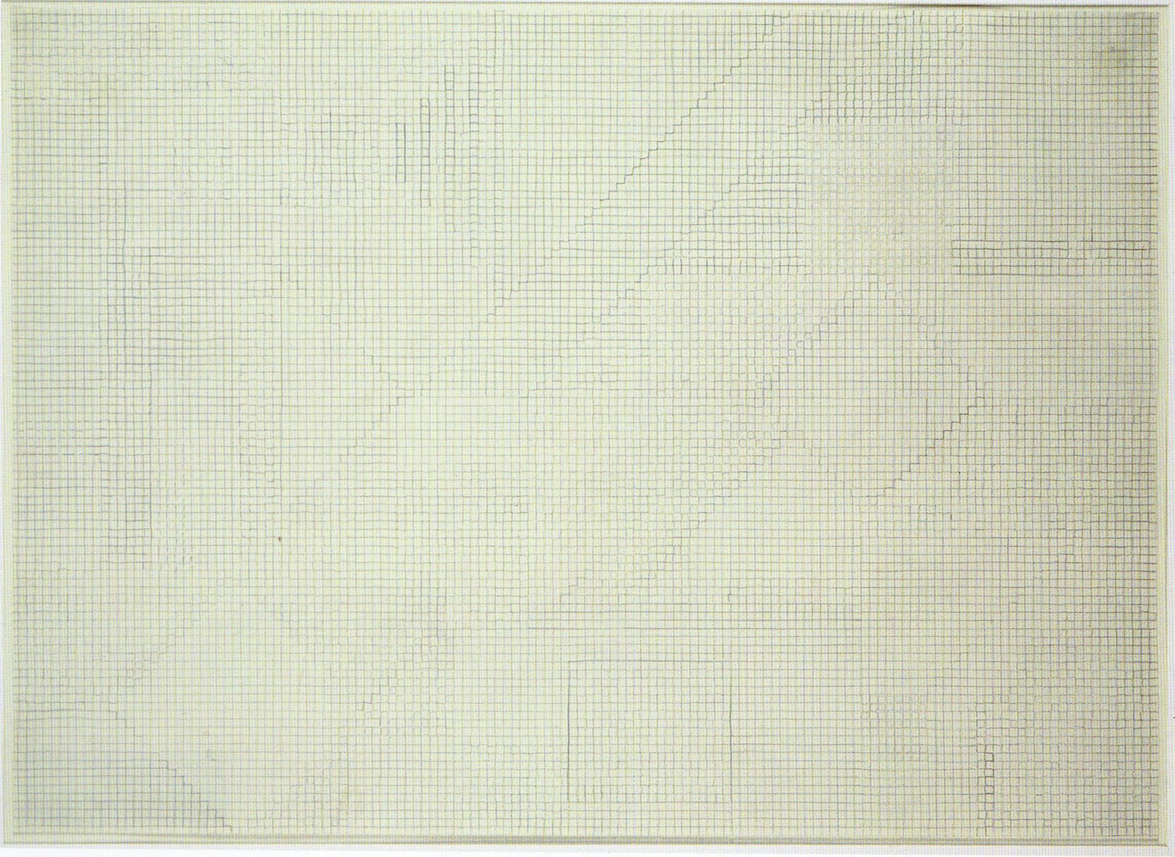   Cat. n. 241   
Cimento dell’armonia  e dell’invenzione  (4 ore d’un pomeriggio), 1969, matita su carta quadrettata, 50 x 70 cm
 