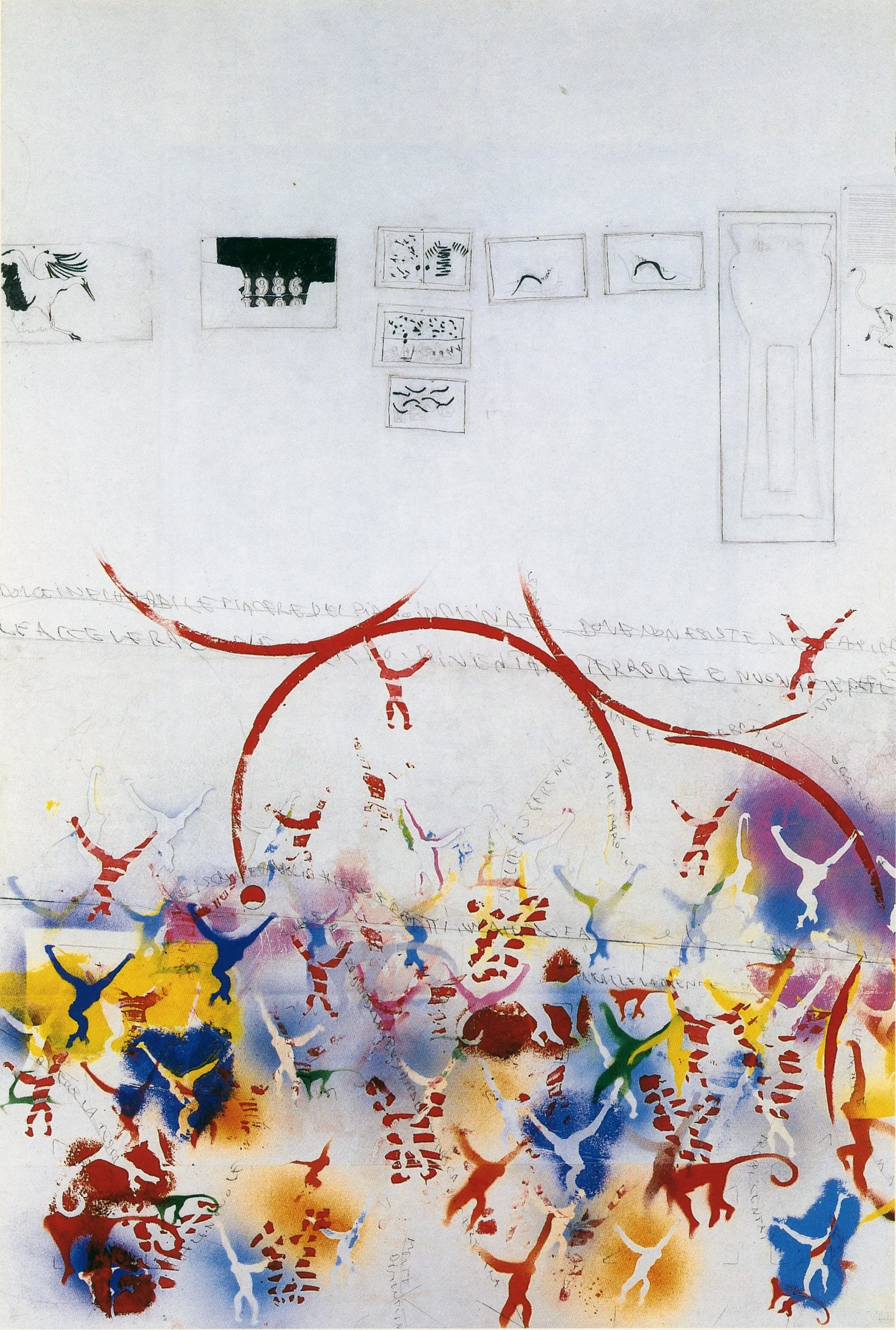  
Senza titolo (Extra strong) (1985-1987), guazzo e matita su carta, 54 x 35 cm