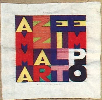   Cat. n. 1188  
Ammazzare il tempo, 1979, ricamo su tessuto, 24 x 24 x 8 cm  