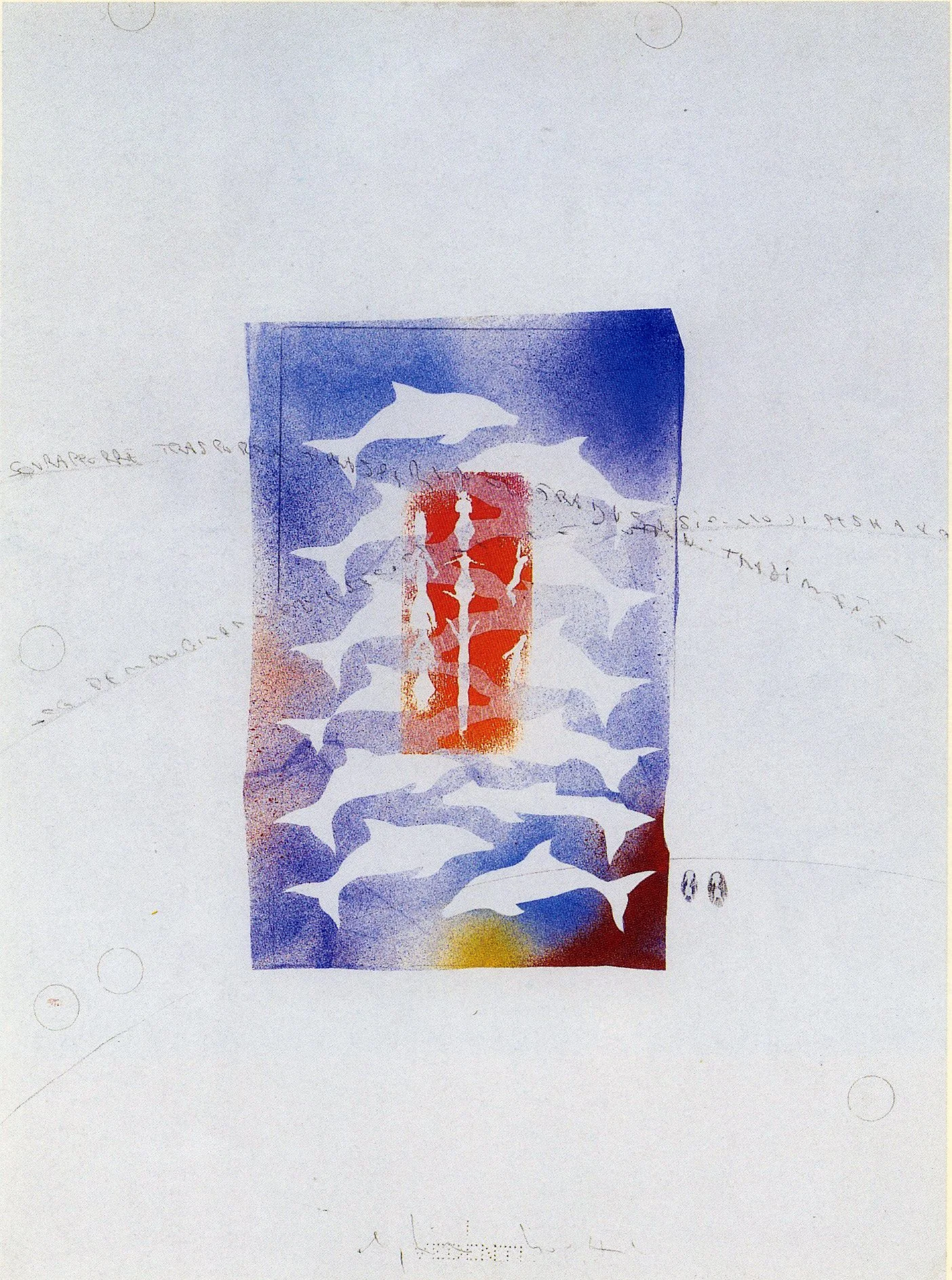  
Senza titolo, 1987, matita e guazzo su carta, 76 x 56,2 cm