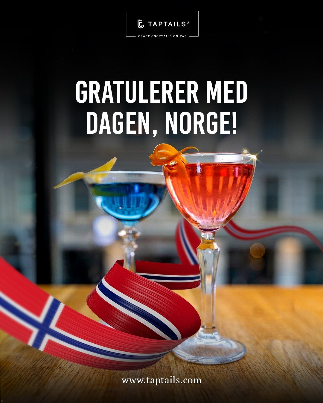Gratulerer med dagen, Norge 🇳🇴 You look extra fine today ☀️ It's Norway's big day! Dress up, step out, and let TAPTAILS handle the drinks. Ready, set, celebrate 🍹

#taptails #cocktailsontap #cocktailsoncans #mixology #oslo #mixologist