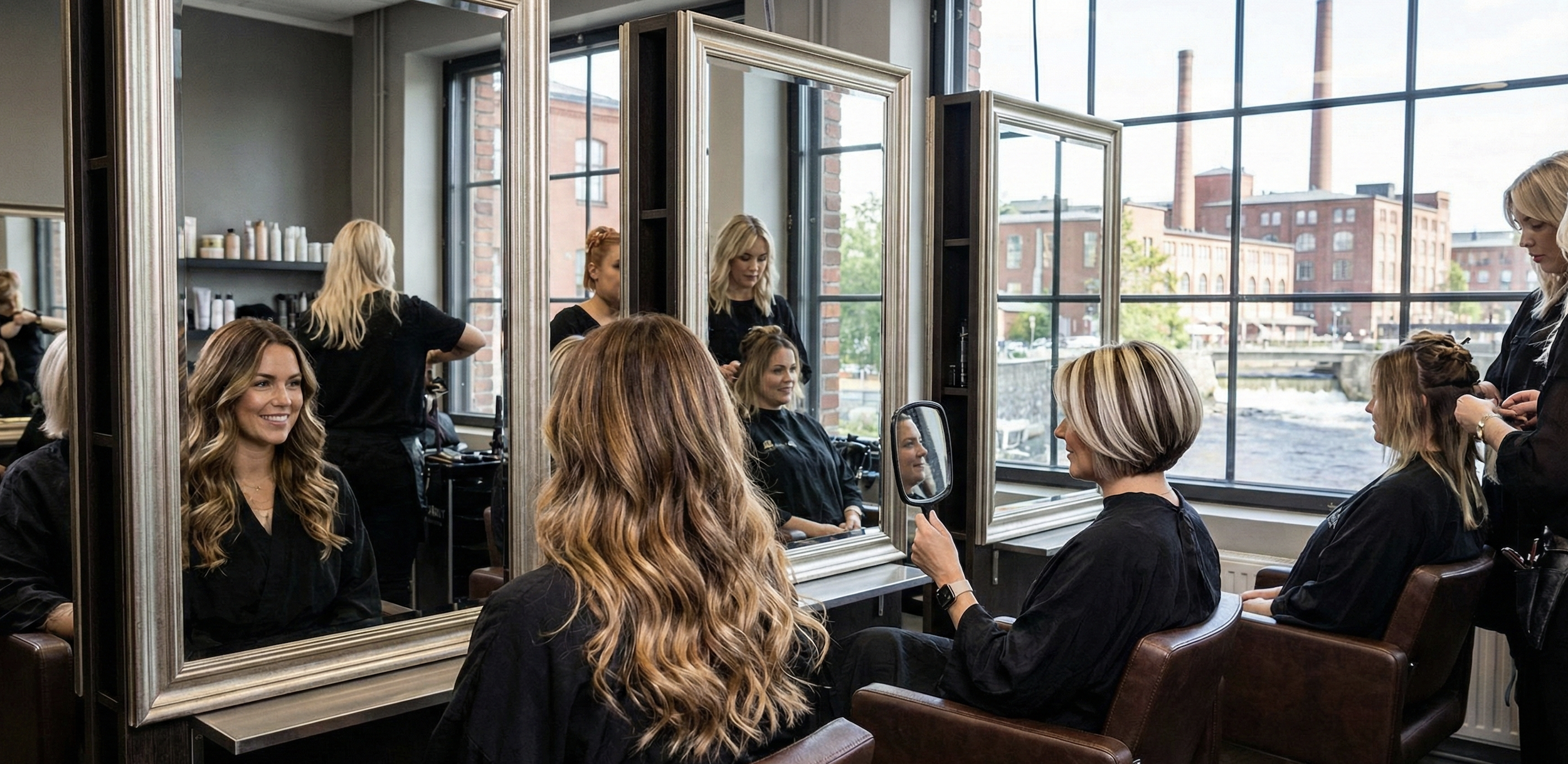 Monivärjäys ja raidoitus Tampereella – Löydä osaaja pitkille ja lyhyille hiuksille