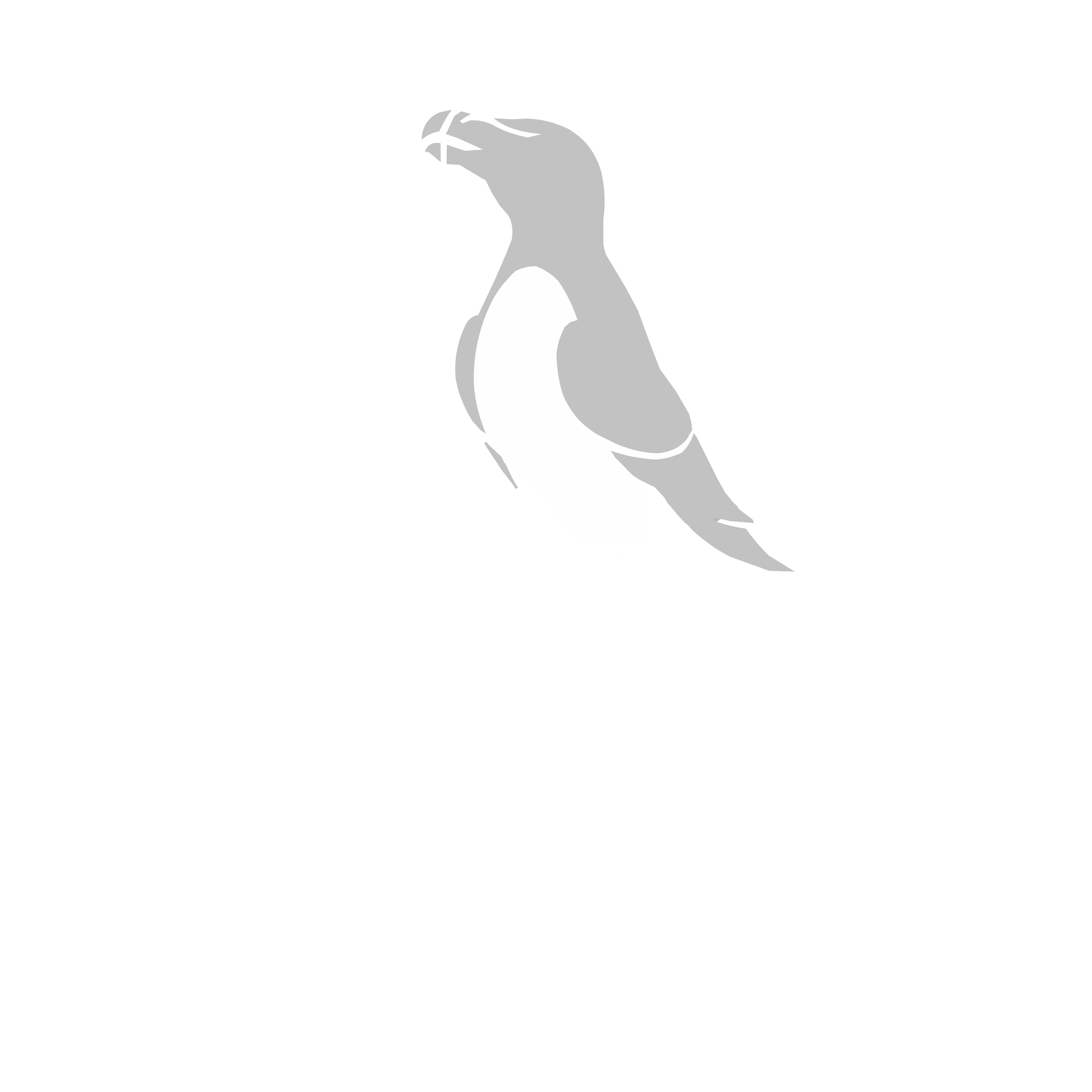 Black background with a white and gray illustration of a peregrine falcon inside a diamond-shaped frame. Text below reads "Parc Cenedlaethol Arfordir Penfro Pembrokeshire Coast National Park."