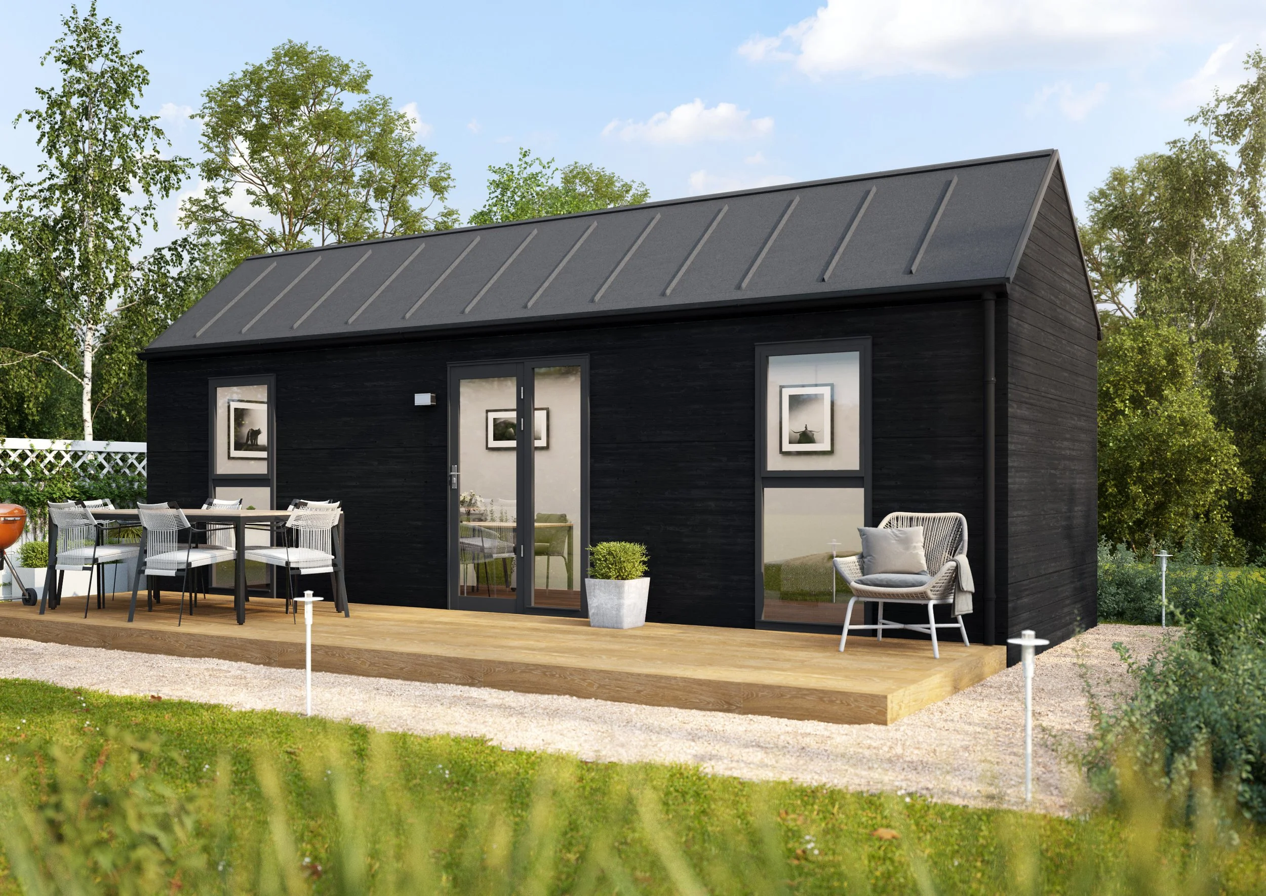 Færdigt anneks med toilet og to værelser