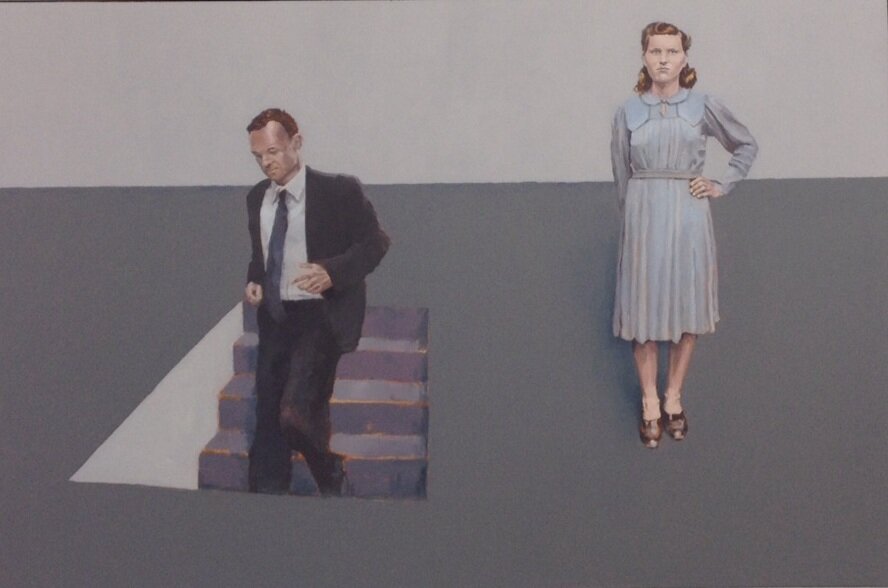 I'm Just Heading Downstairs for a little while. 42cm x 62 cm..jpg