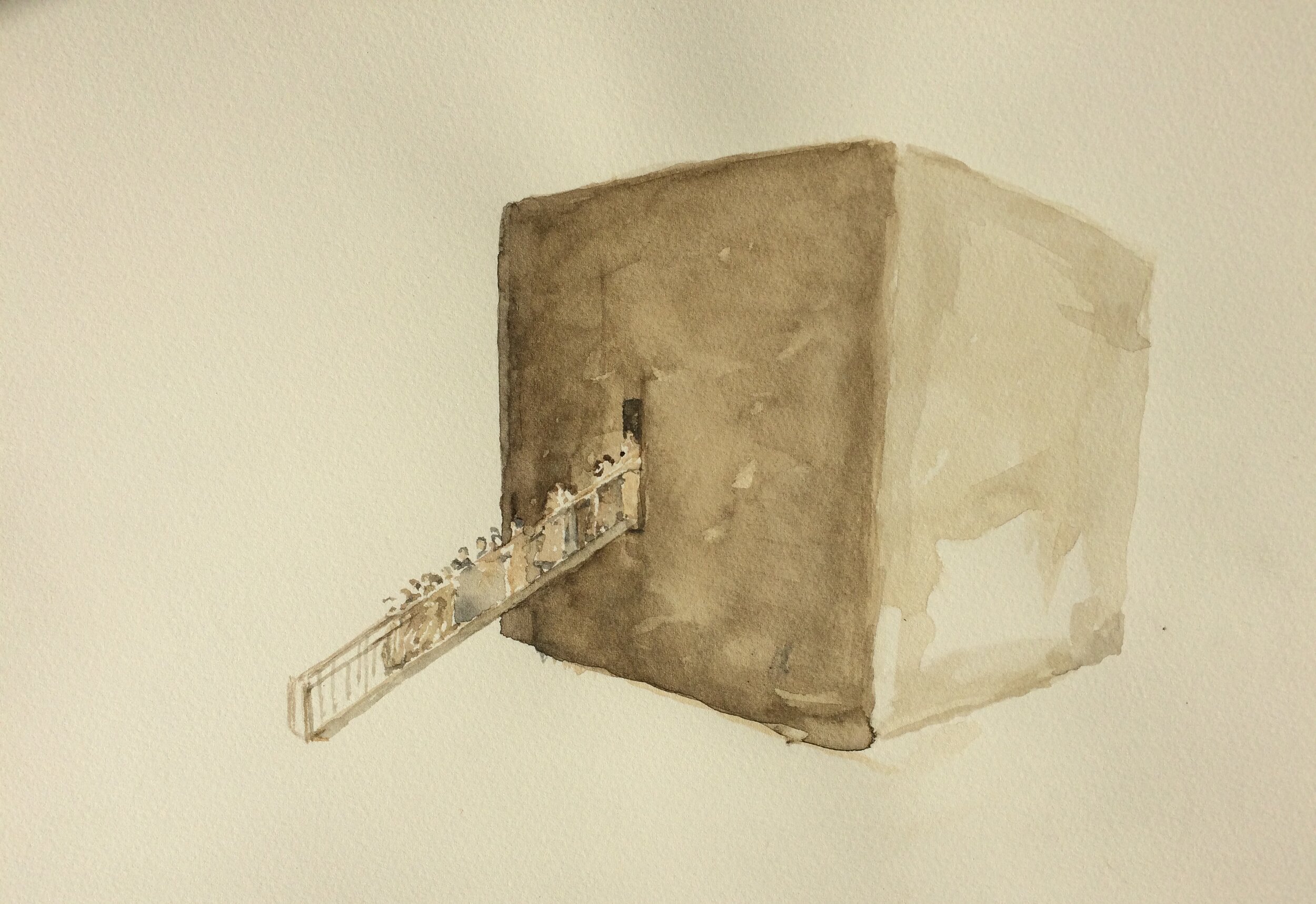 the procession / watercolour / 31x41 cm / 2019