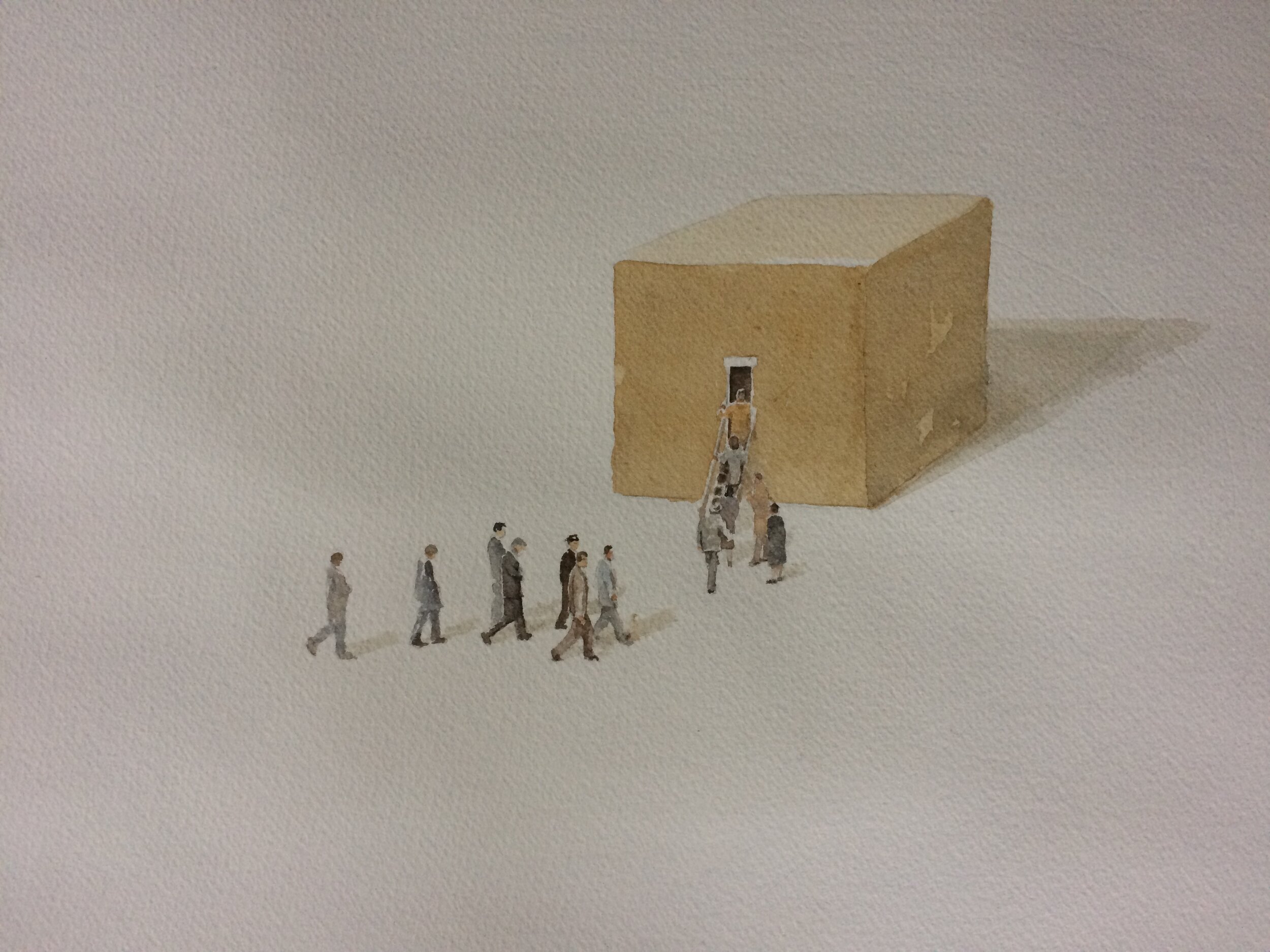 The box / watercolour / 31 x 41 cm / 2020