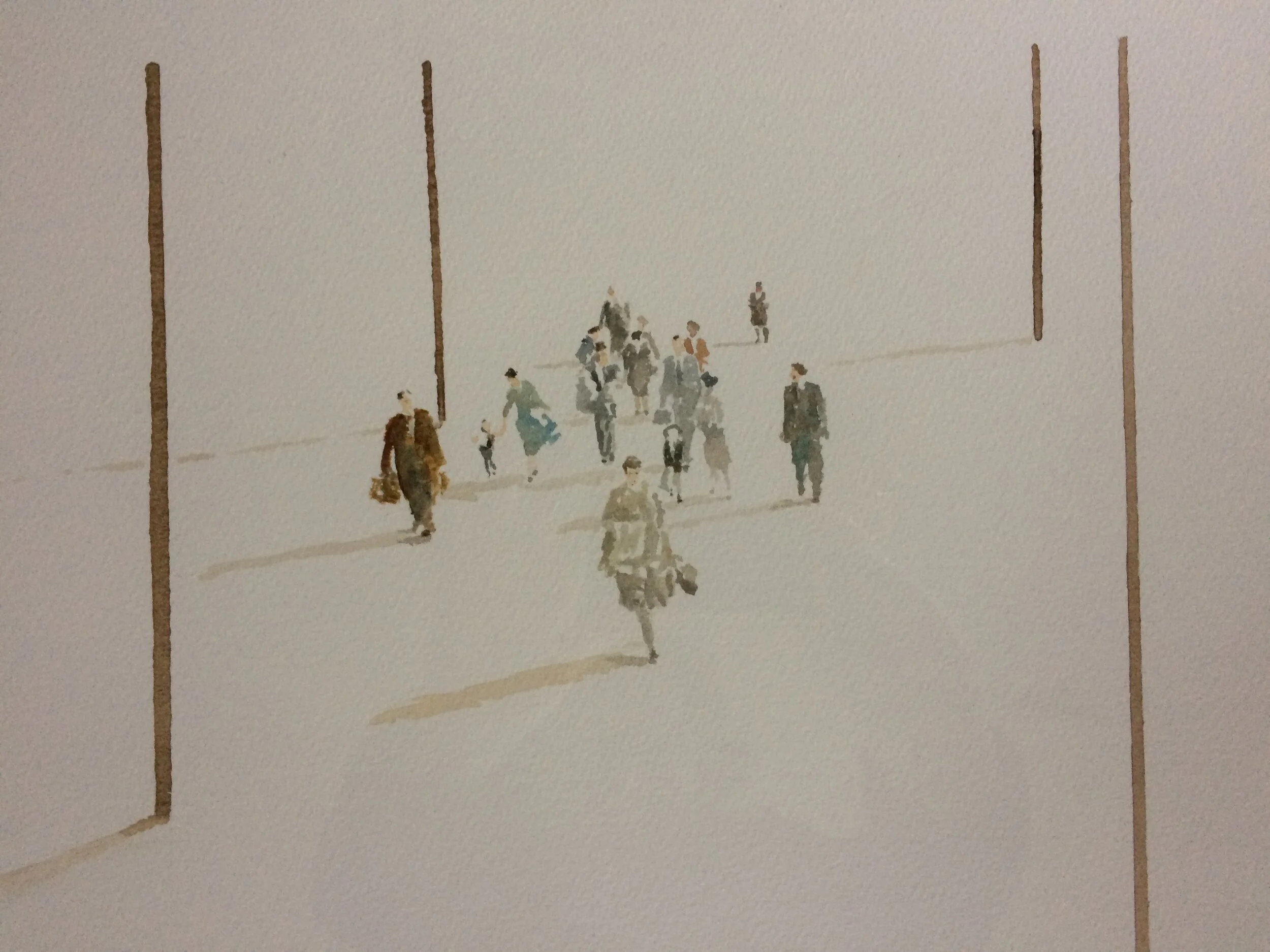 the arrivals / watercolour / 31 x 41 cm / 2019