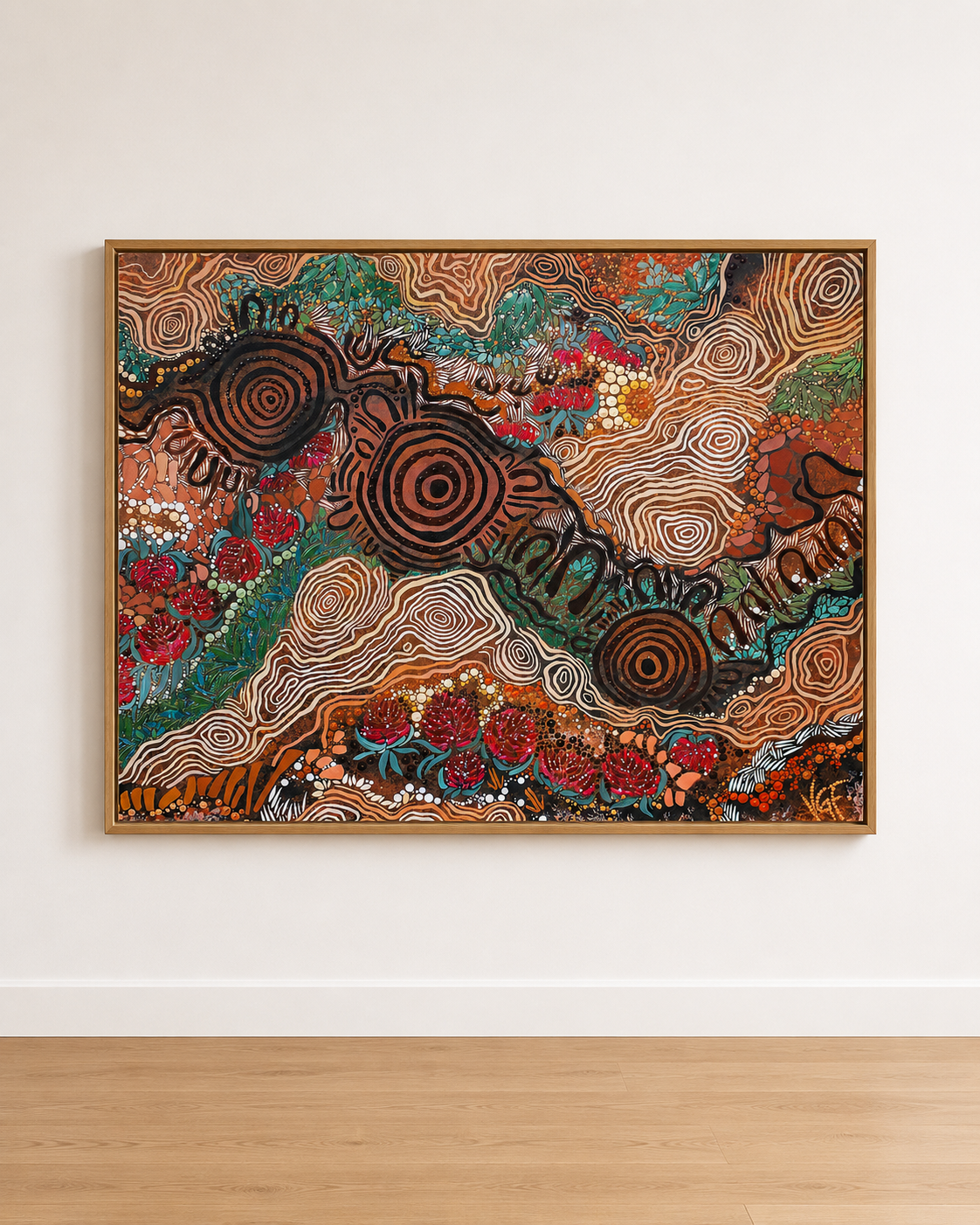 0075-dance-of-the-waratahs-landscape-oak-frame-canvas-print.png
