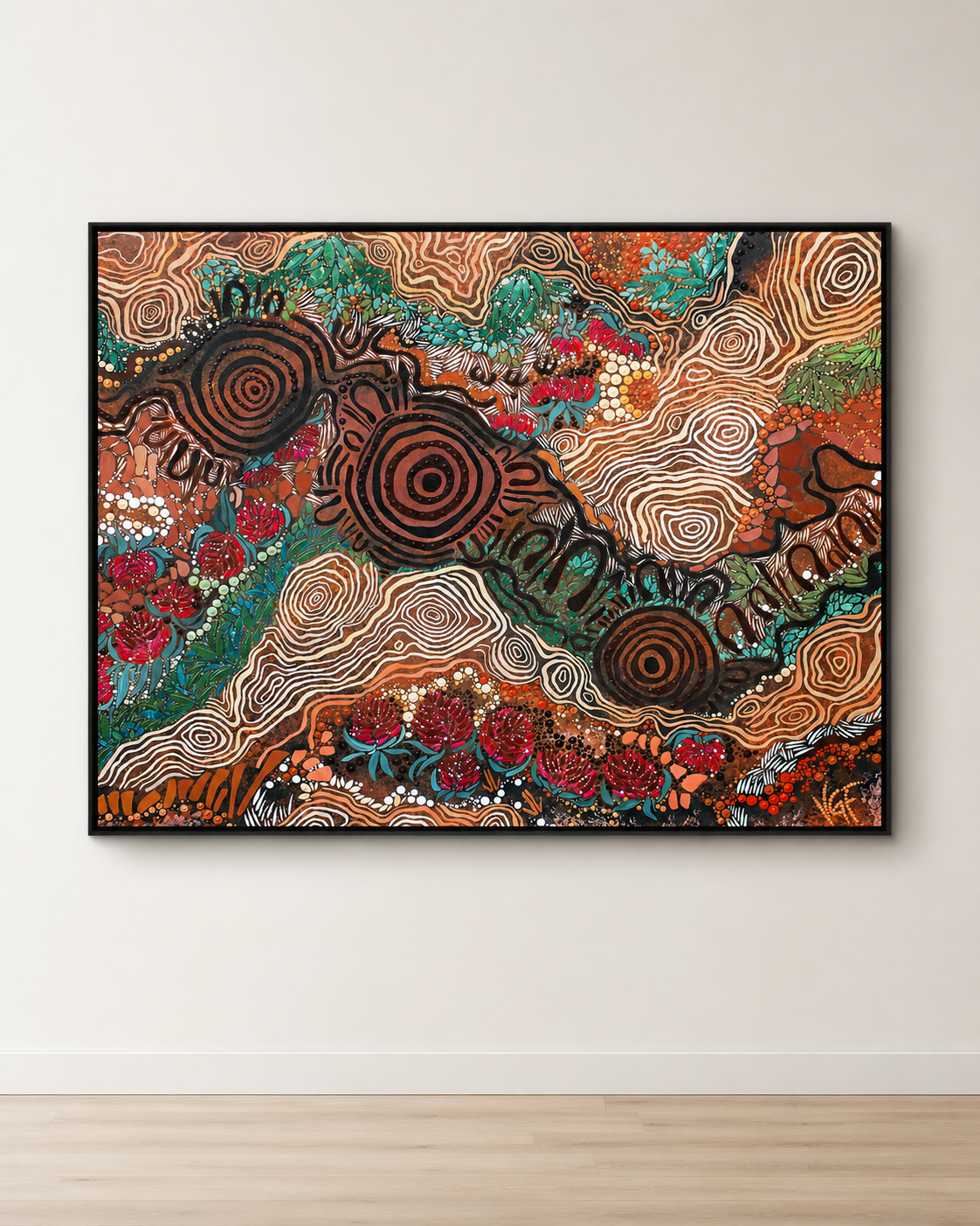 0075-dance-of-the-waratahs-landscape-black-frame-canvas-print.png