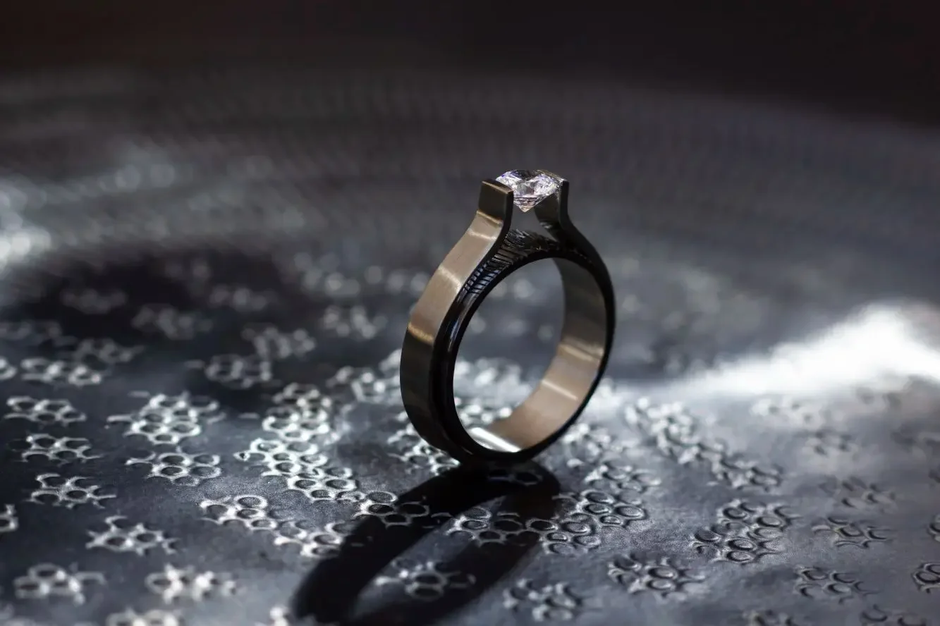 Solitair ringen, solitair ringen met LAB diamanten, CVD diamanten, Gouden solitair ringen 3D design.webp