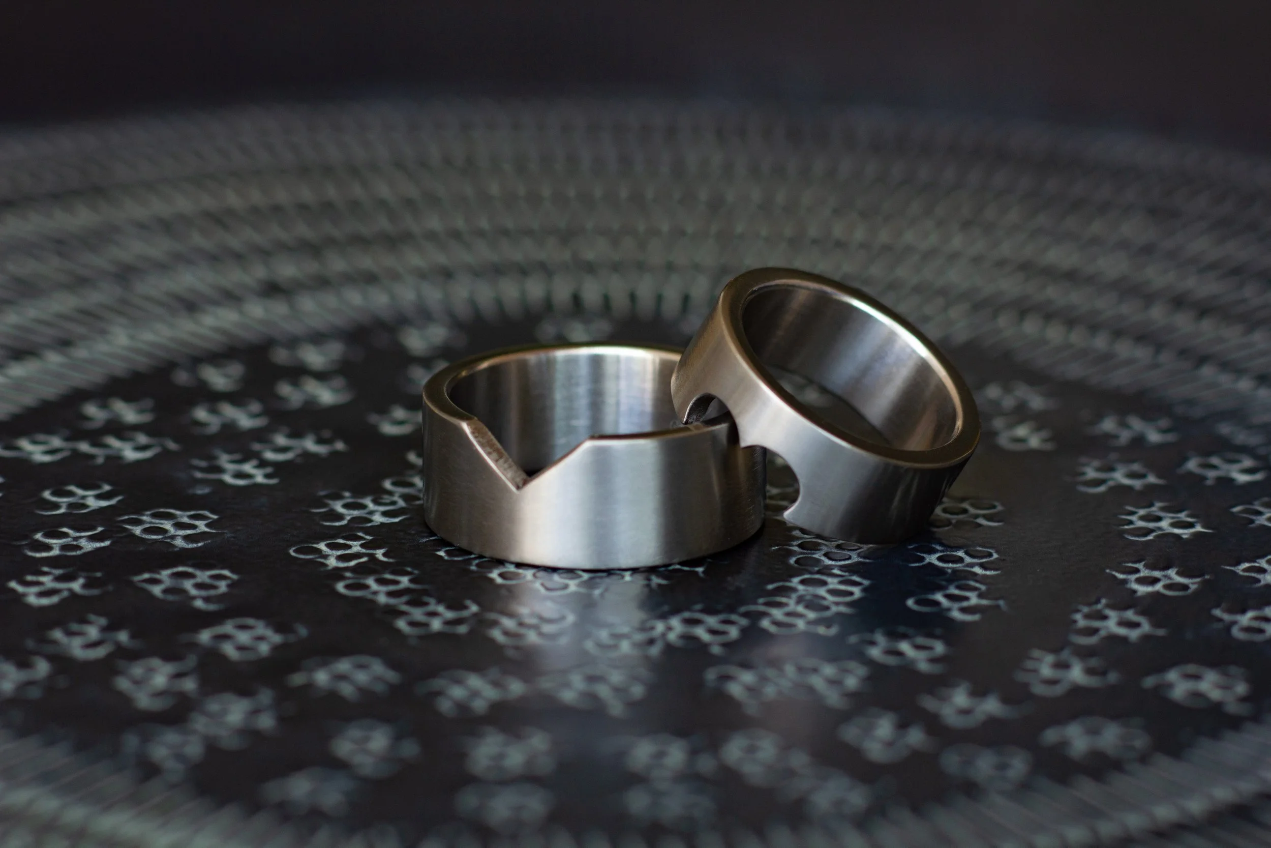 Titanium ringen met hart, Titanium ringen met open hart, Open hart ringen, 11