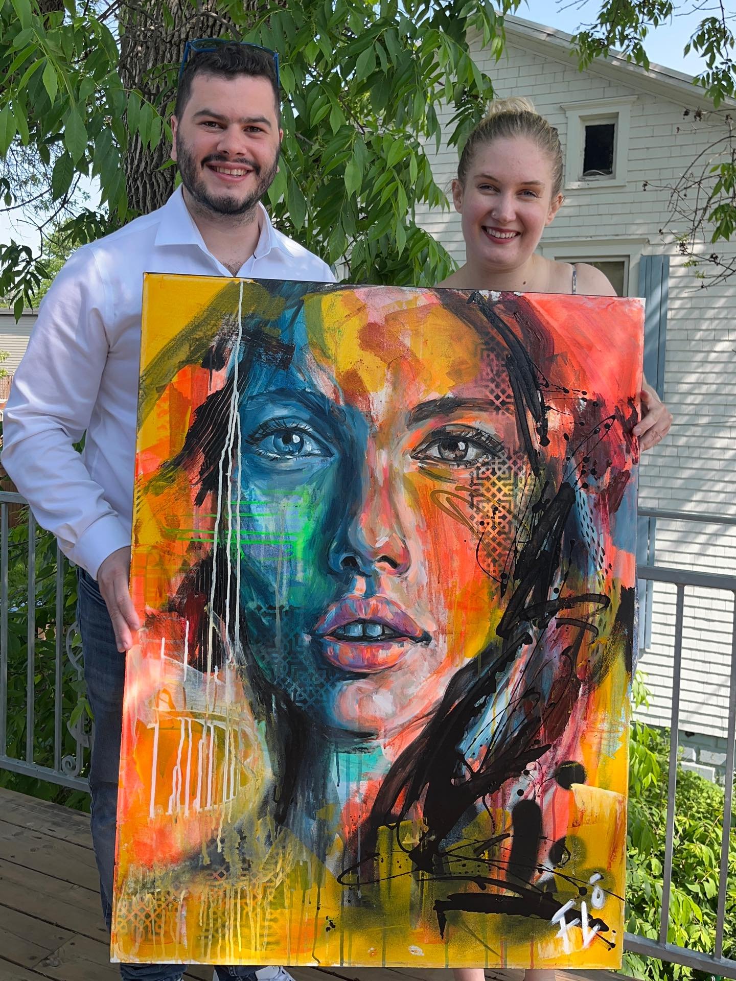 J&rsquo;ai vendu mon oeuvre Mosa&iuml;que de l&rsquo;&acirc;me &agrave; Marc-Antoine B&eacute;langer, candidat pour Repensons L&eacute;vis! Merci encore Marc-Antoine pour cette nouvelle acquisition! Je suis vraiment heureuse que ma toile aille trouv&