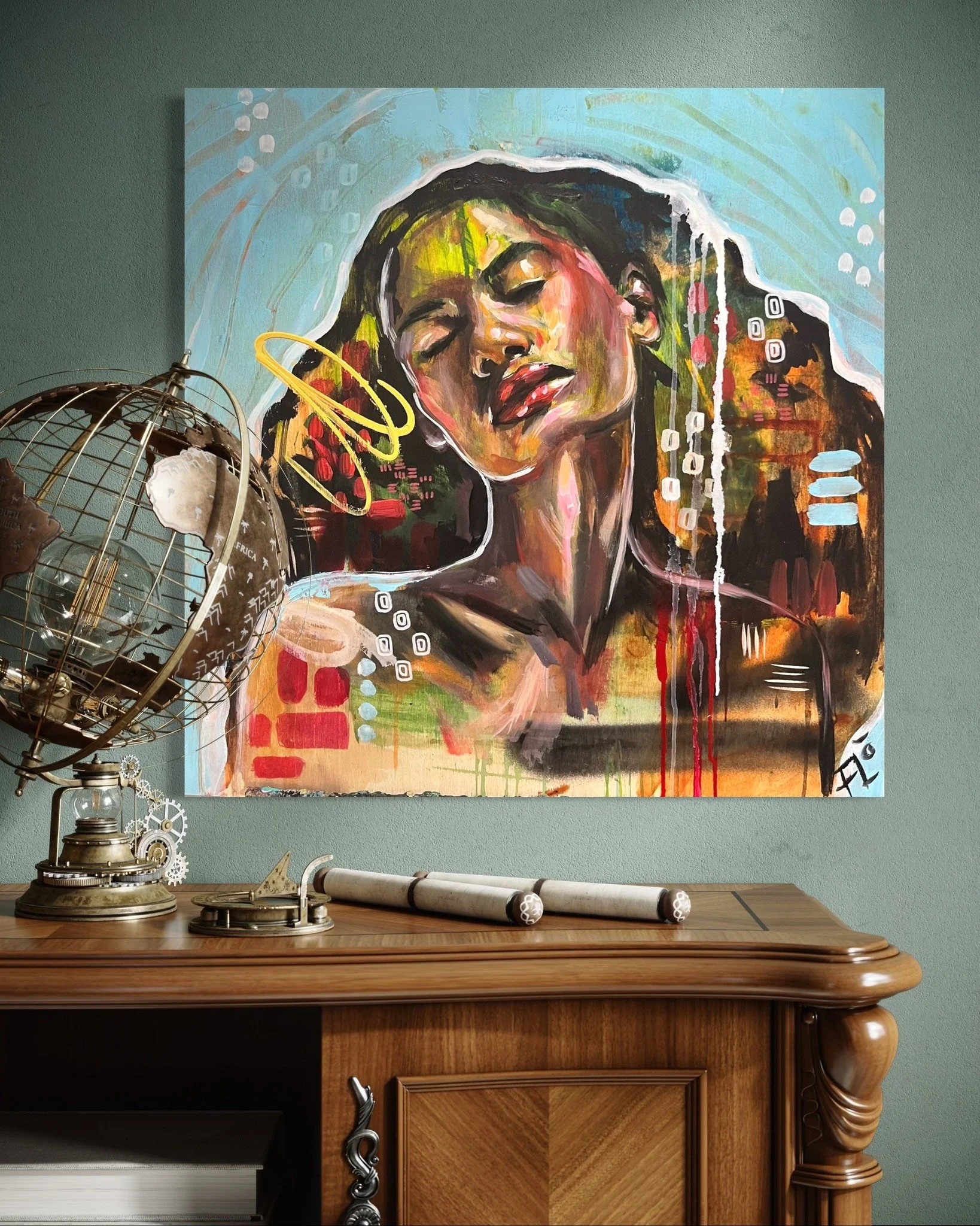 Oeuvre | Bleu doux 💙

Dans cette &oelig;uvre, j'ai voulu capturer l'instant o&ugrave; l'on se laisse bercer par une douce m&eacute;lancolie.

Le portrait, aux yeux clos, &eacute;voque une absence au monde ext&eacute;rieur pour mieux se connecter &ag